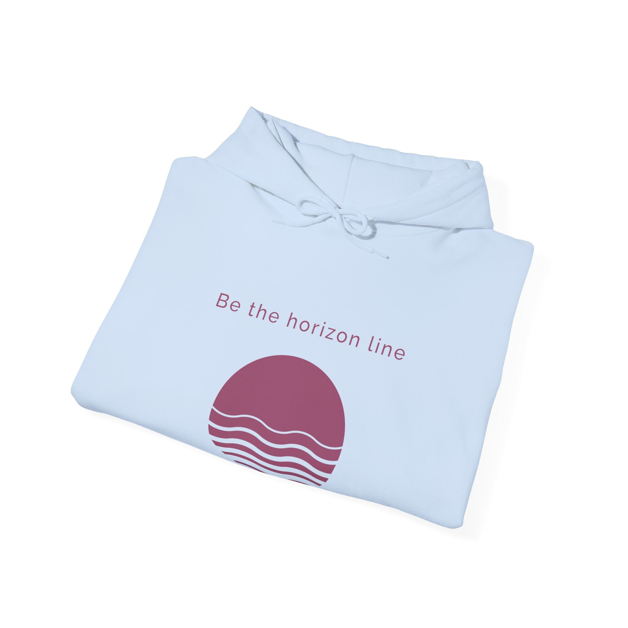 Be the horizon Line | Women's Motivational Graphic Circular Pastel Sunrise Hoodie