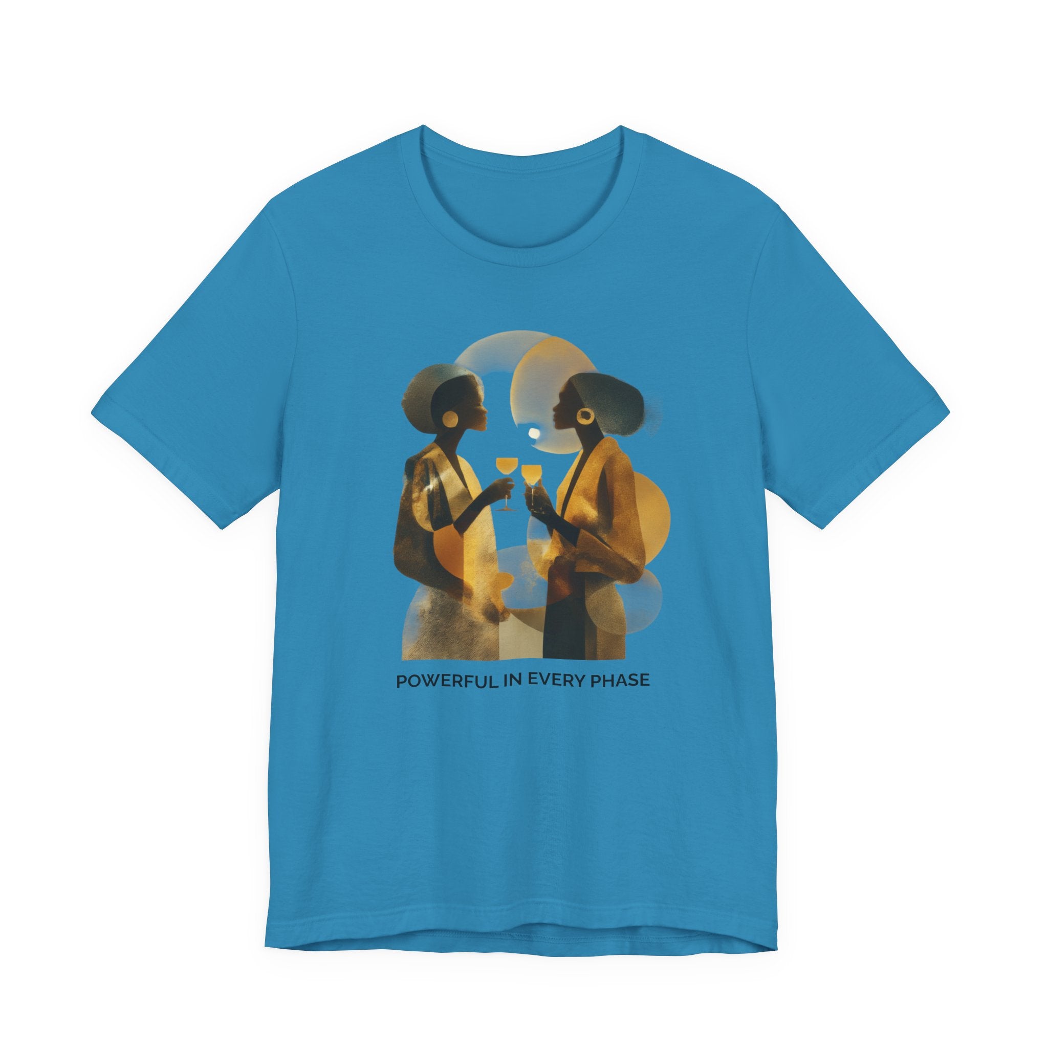 Powerful in Every Phase | Women's Motivational Graphic Vintage Women T-Shirt