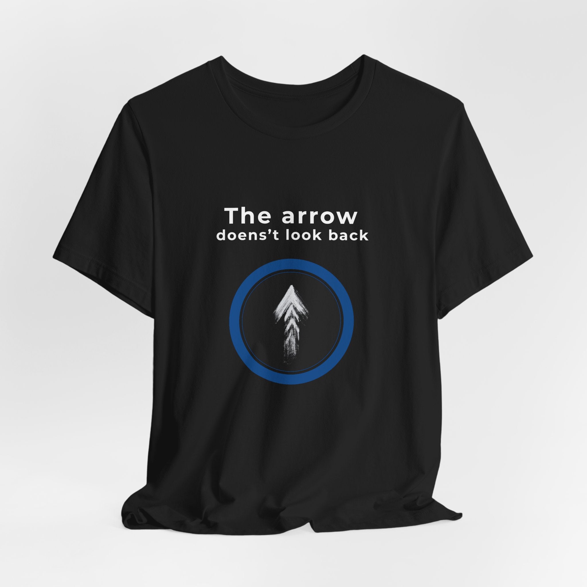 The Arrow Doesn't Look Back | Men's Motivational Graphic Pine Arrow T-Shirt