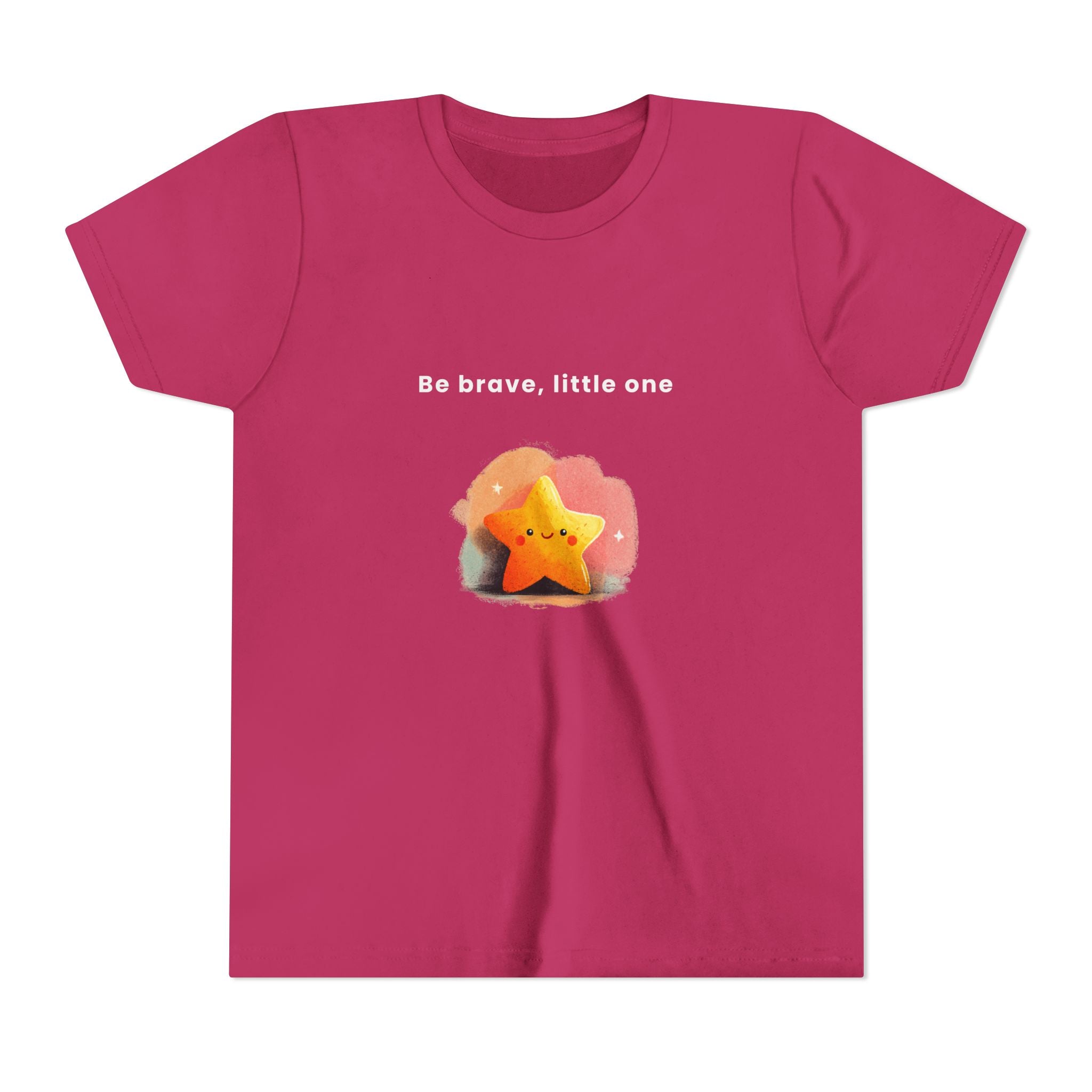 Be Brave Little One | Kids Motivational Graphic Soft Smile Star T-Shirt