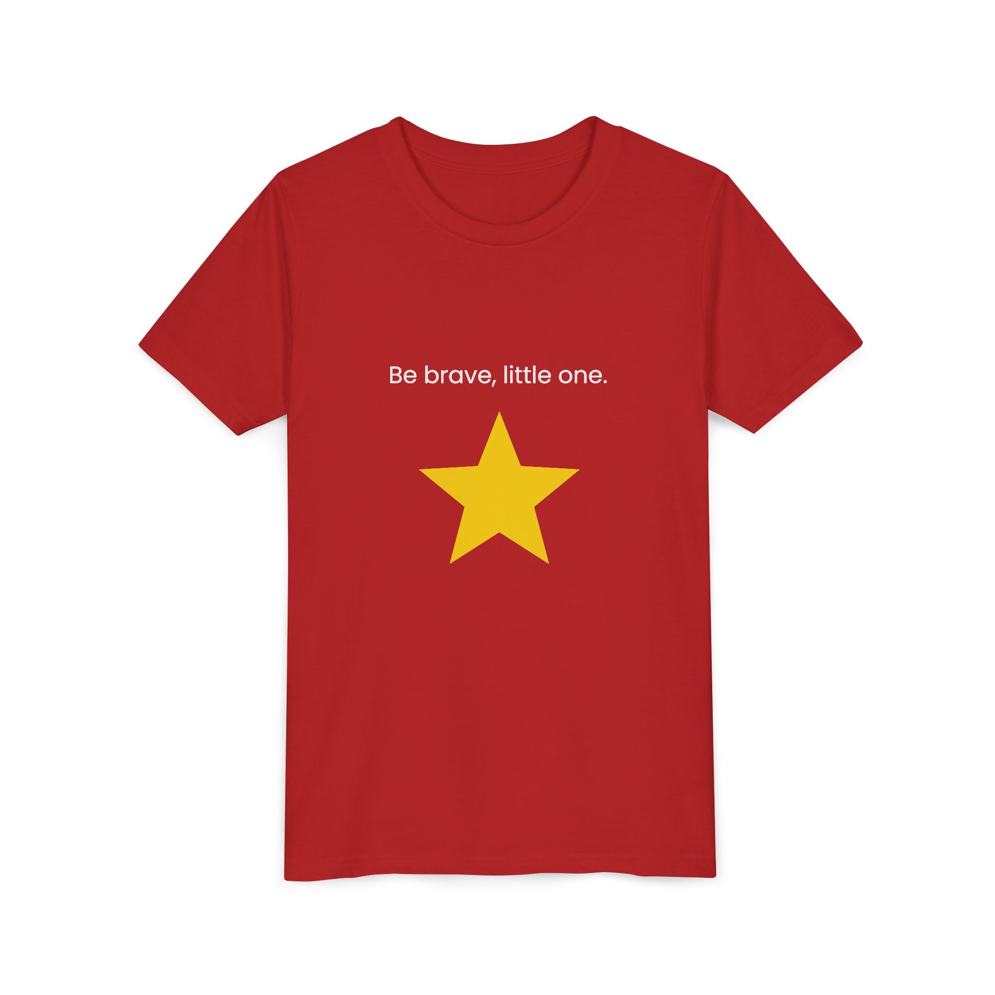 Be Brave Little One | Kids Motivational Graphic Minimalistic Golden Star T-Shirt