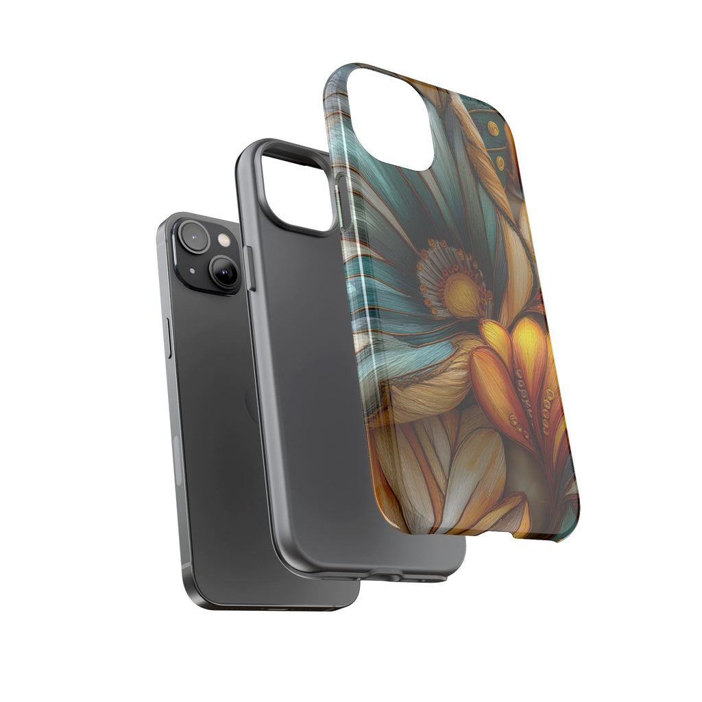 Sculpted Bloom Phone Case | 3D Embroidery style Botanical