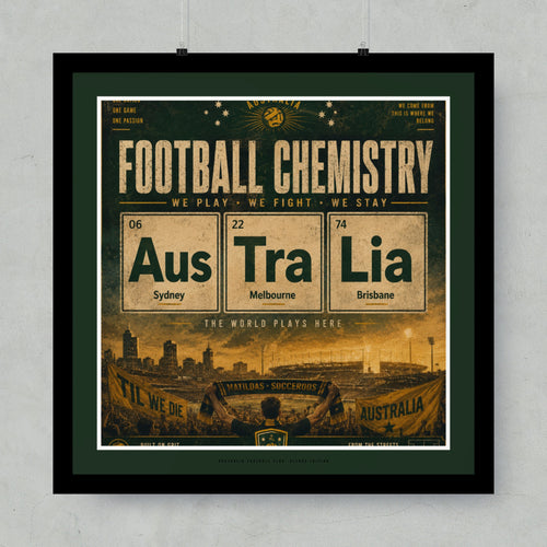 Australia Football Chemistry map of Sydney, Melbourne, and Brisbane.