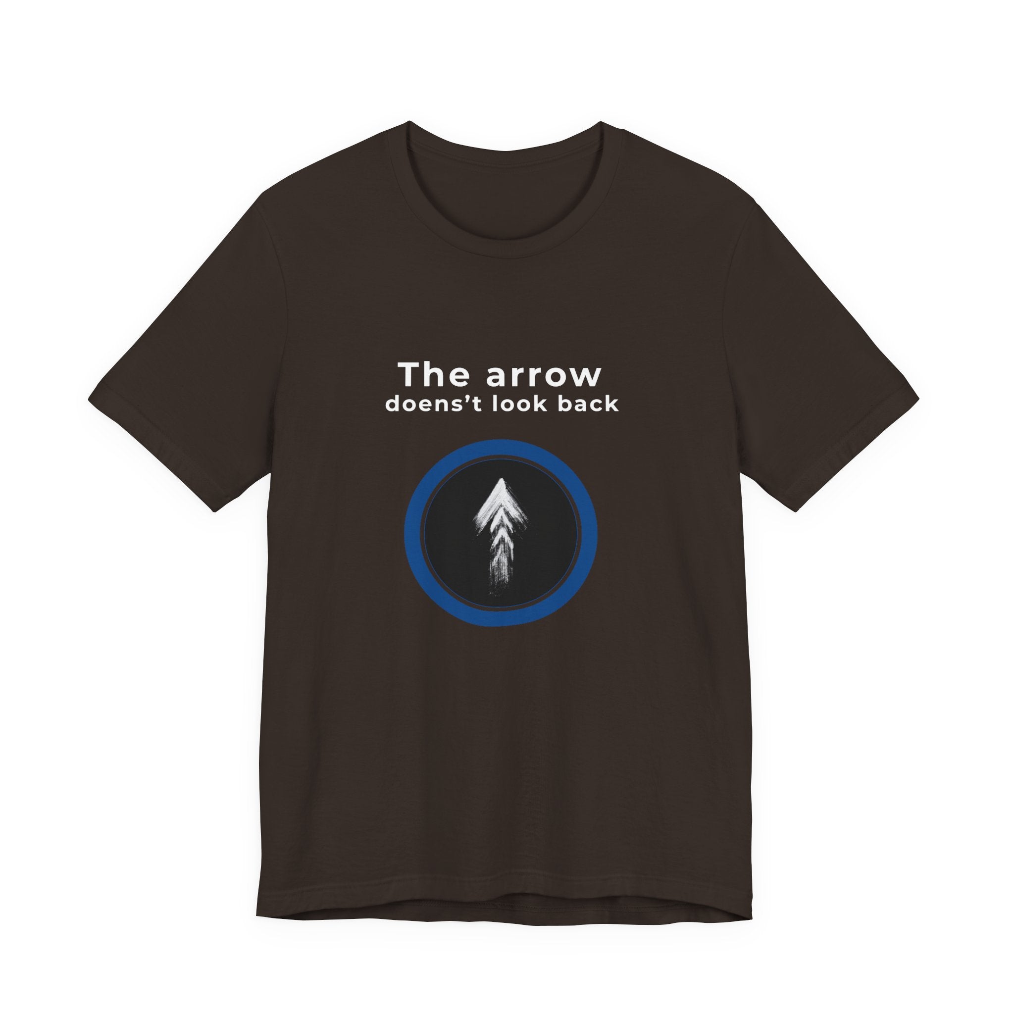 The Arrow Doesn't Look Back | Men's Motivational Graphic Pine Arrow T-Shirt