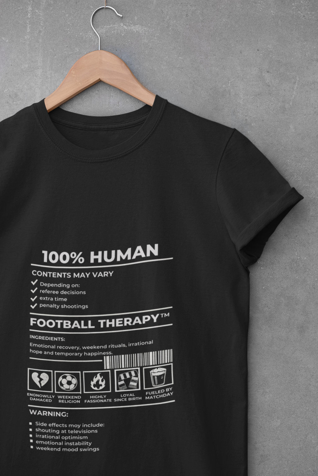 Football Tee | Scan me. It's football all the way down.