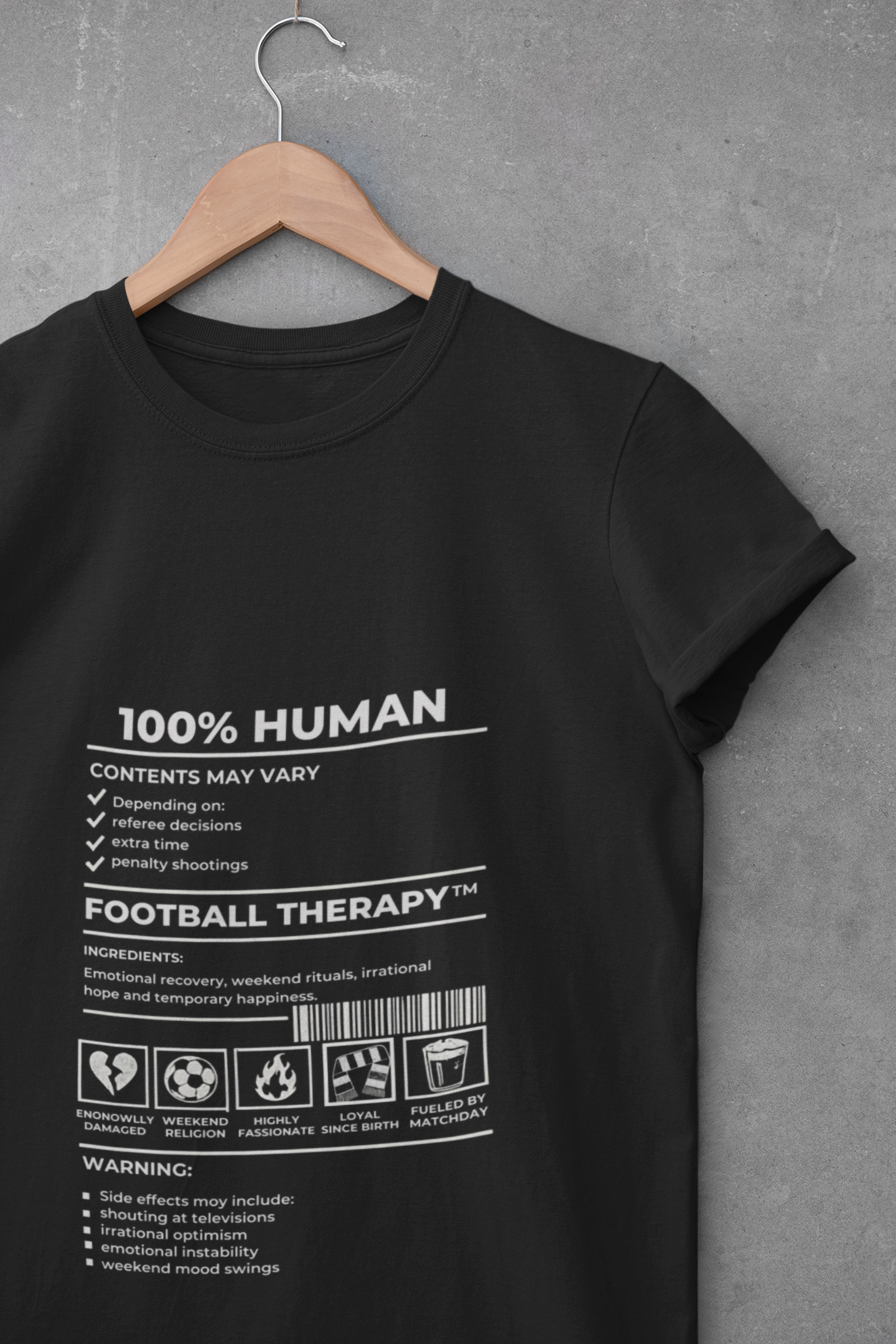 Football Tee | Scan me. It's football all the way down.