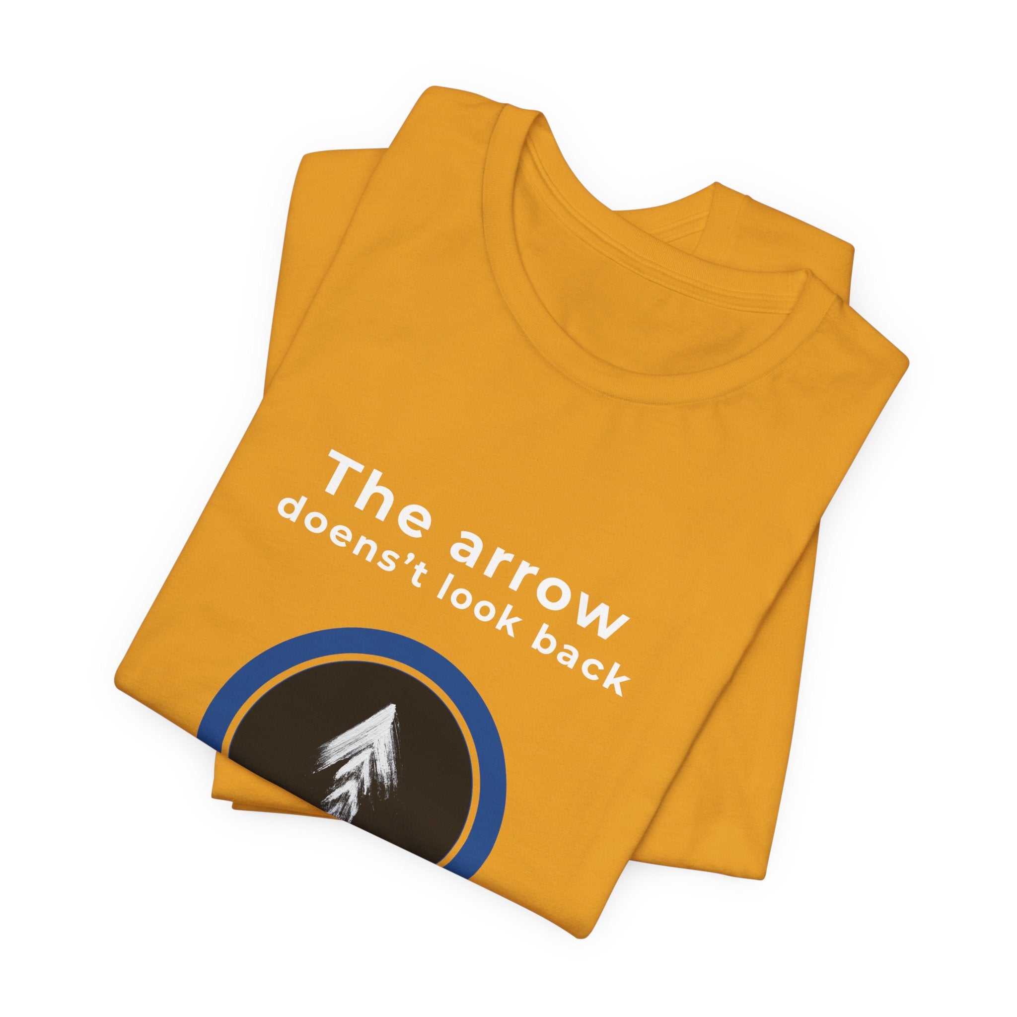 The Arrow Doesn't Look Back | Men's Motivational Graphic Pine Arrow T-Shirt