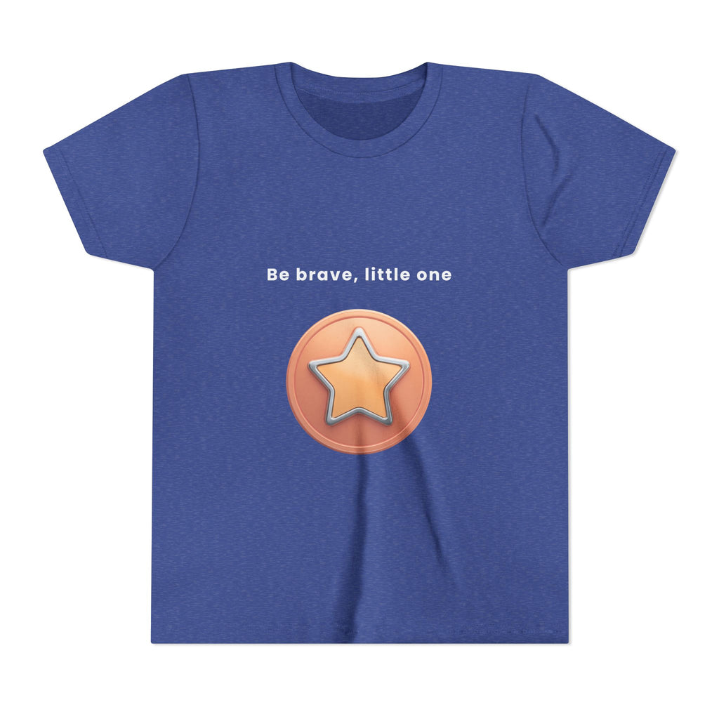 Be Brave Little One | Kids Motivational Graphic Bronze Star Badge T-Shirt
