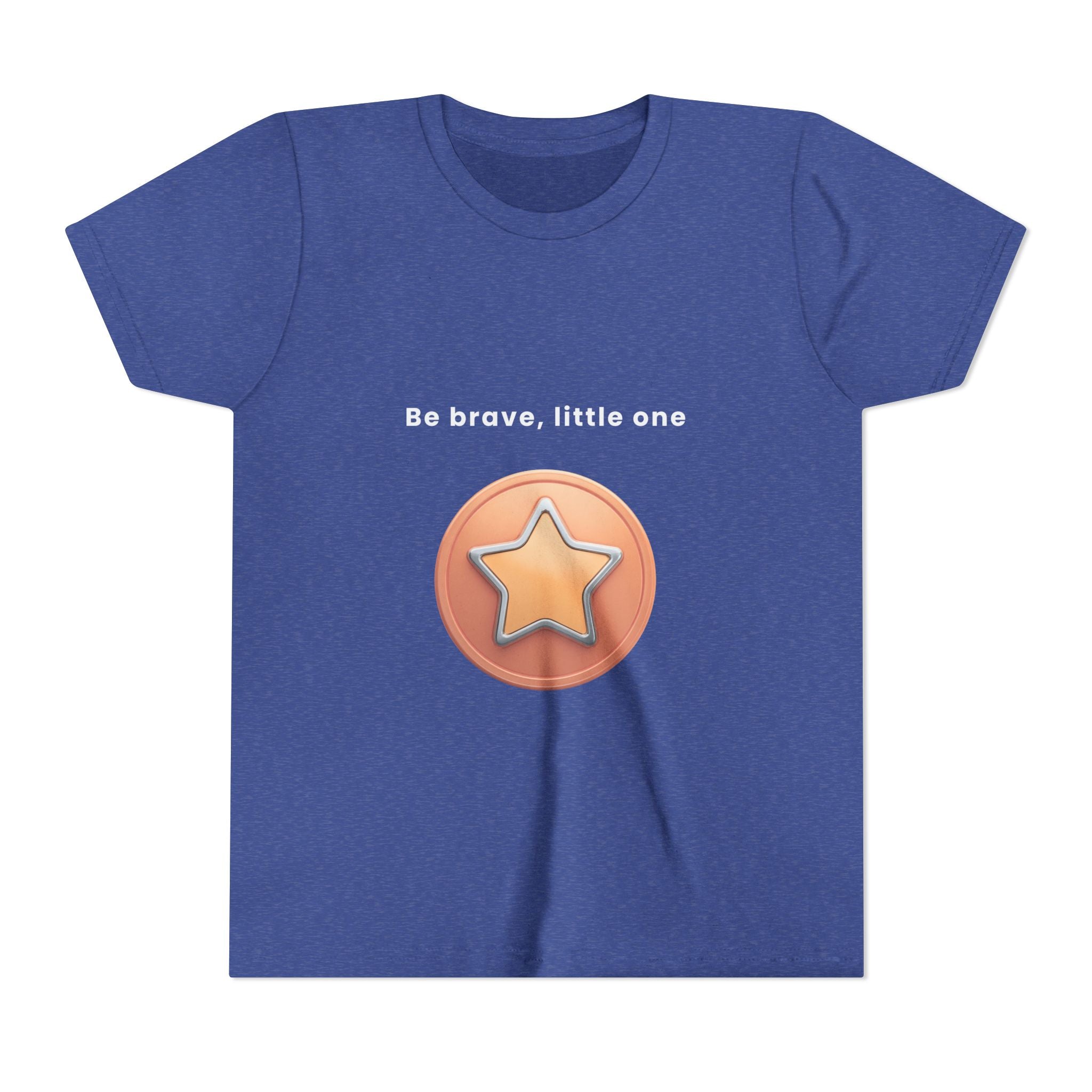 Be Brave Little One | Kids Motivational Graphic Bronze Star Badge T-Shirt