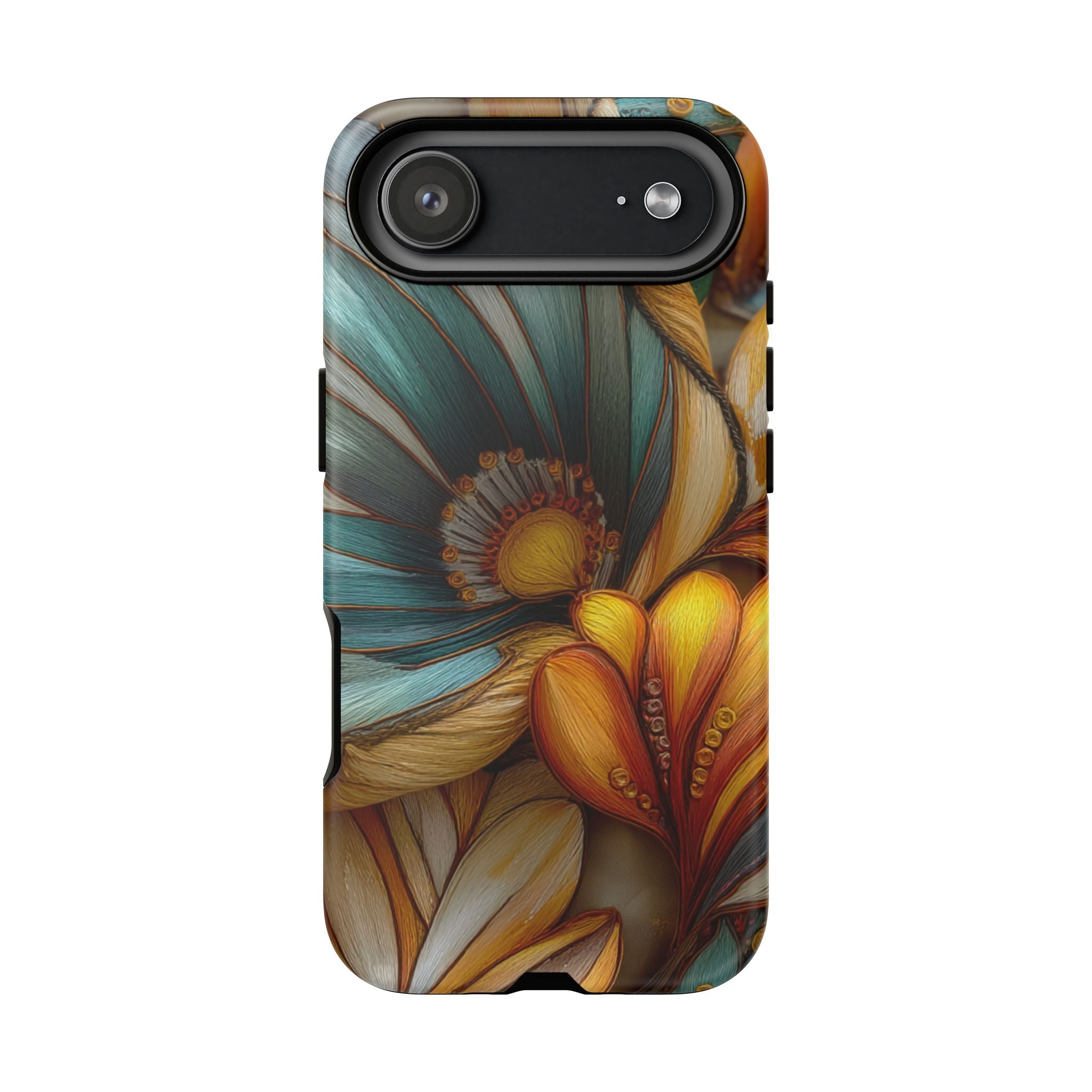 Sculpted Bloom Phone Case | 3D Embroidery style Botanical
