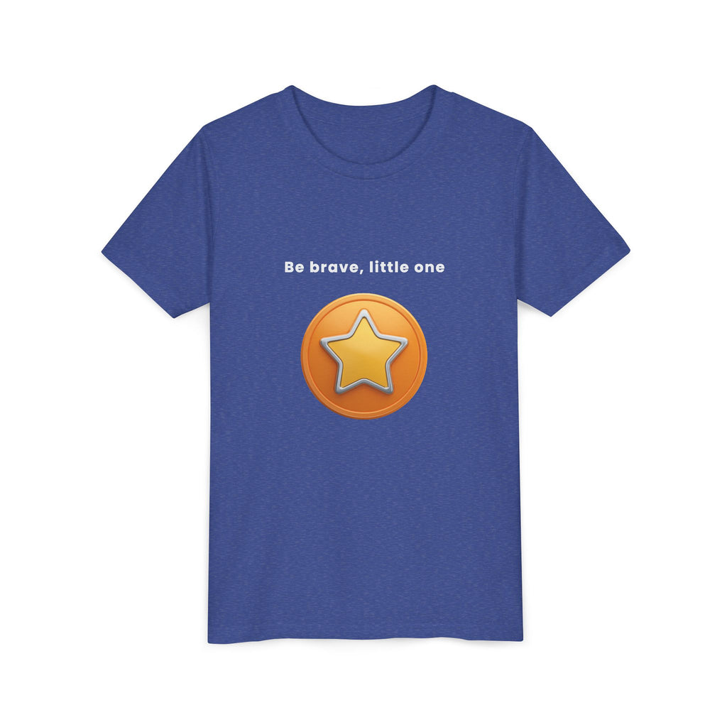 Be Brave Little One | Kids Motivational Graphic Golden Star Badge T-Shirt