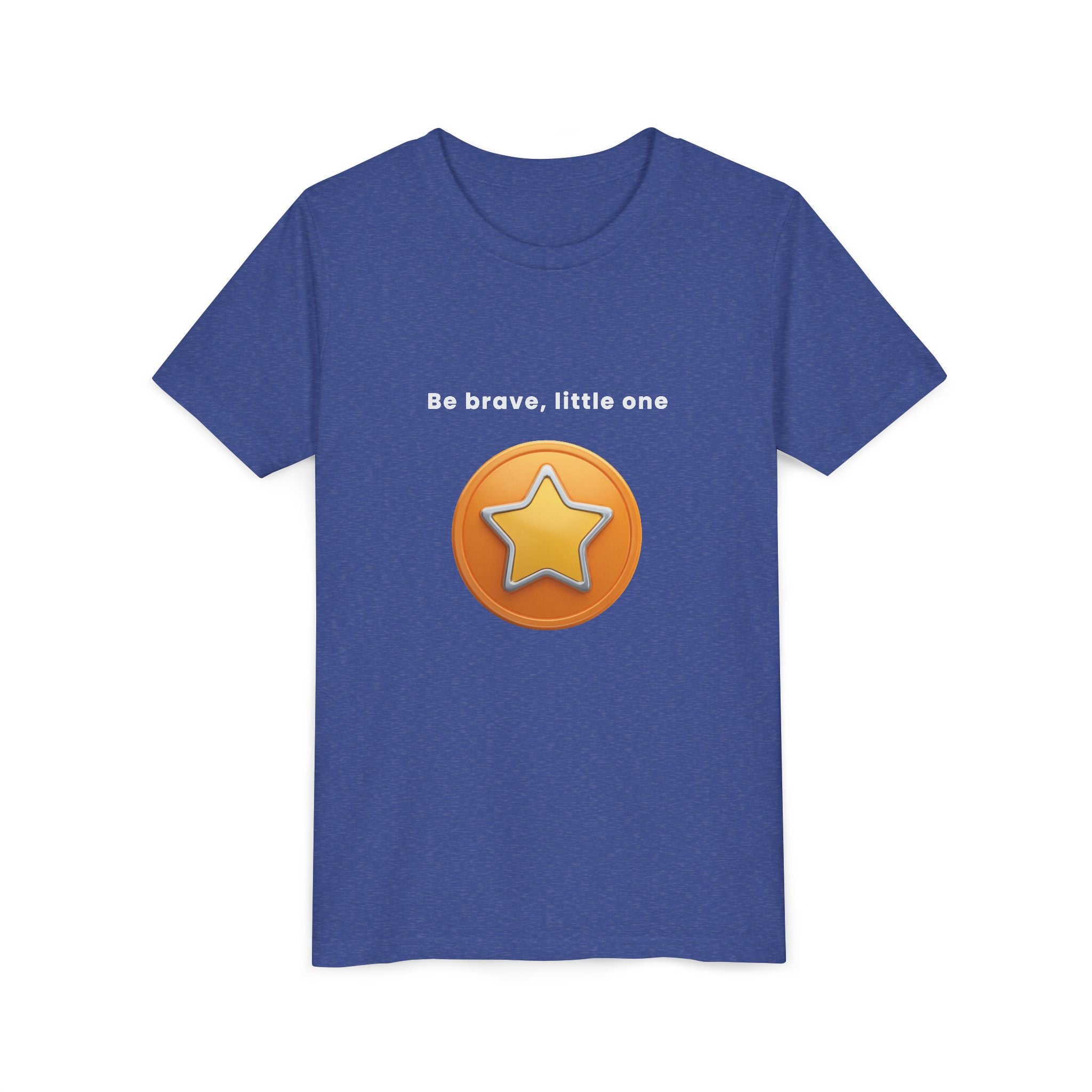 Be Brave Little One | Kids Motivational Graphic Golden Star Badge T-Shirt