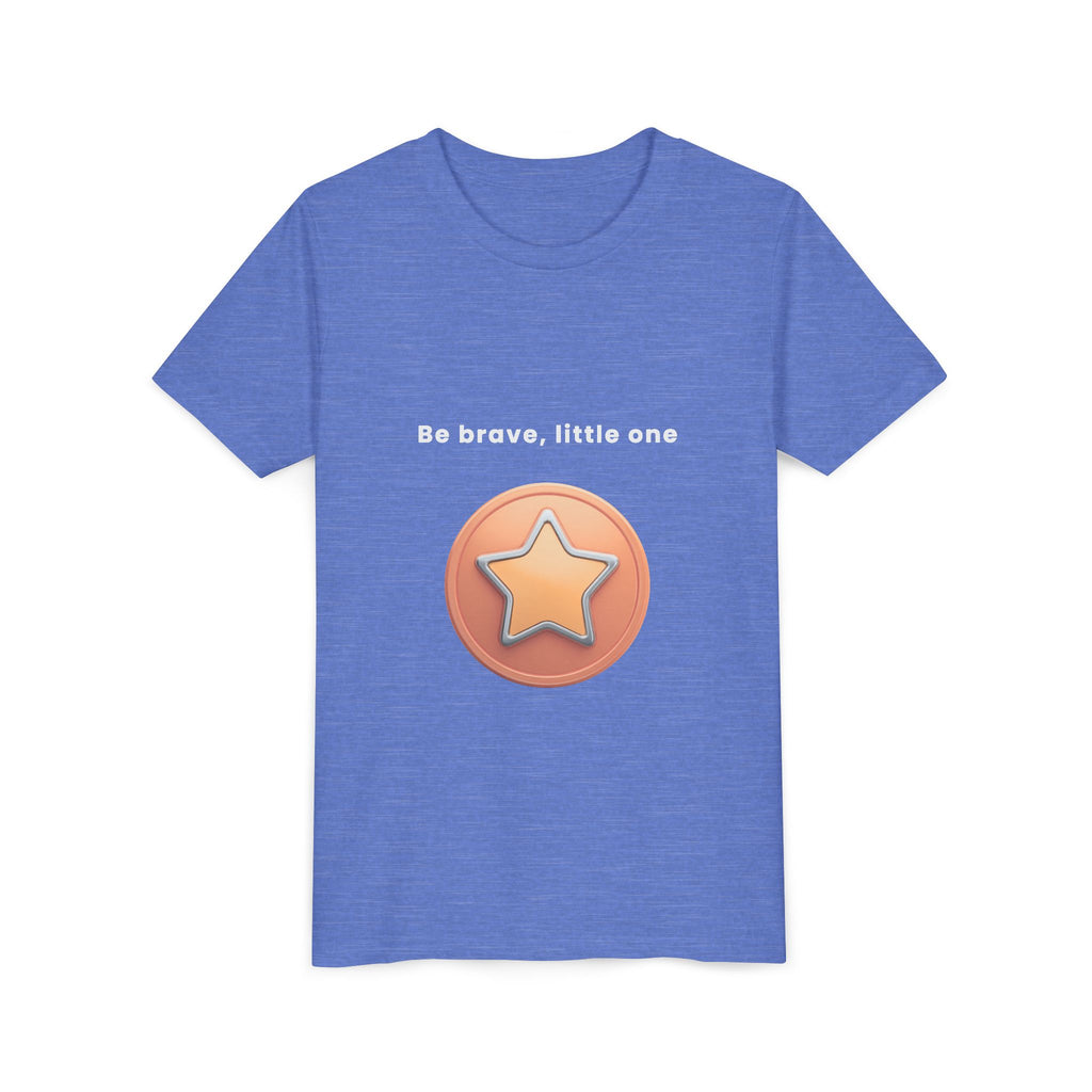 Be Brave Little One | Kids Motivational Graphic Bronze Star Badge T-Shirt