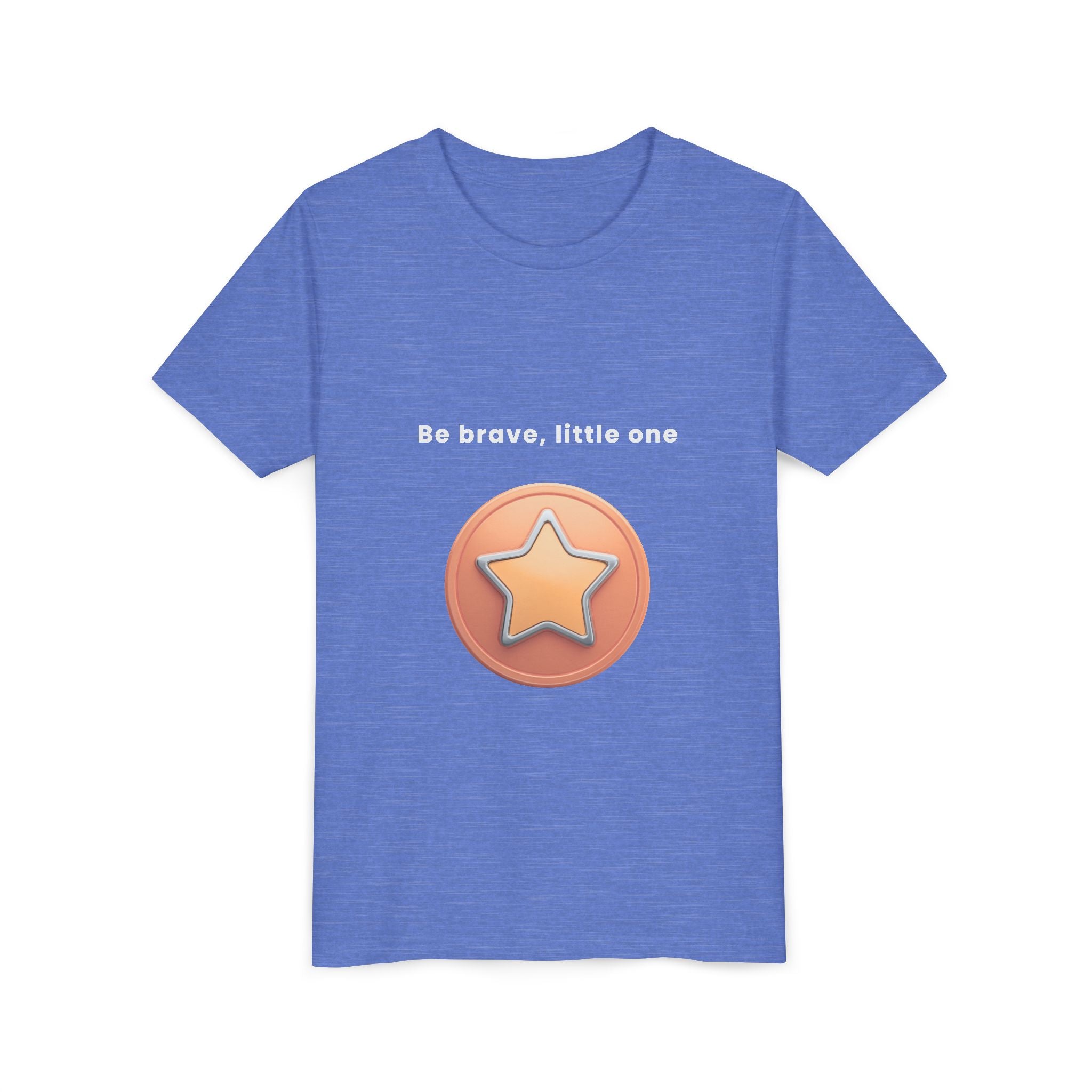 Be Brave Little One | Kids Motivational Graphic Bronze Star Badge T-Shirt