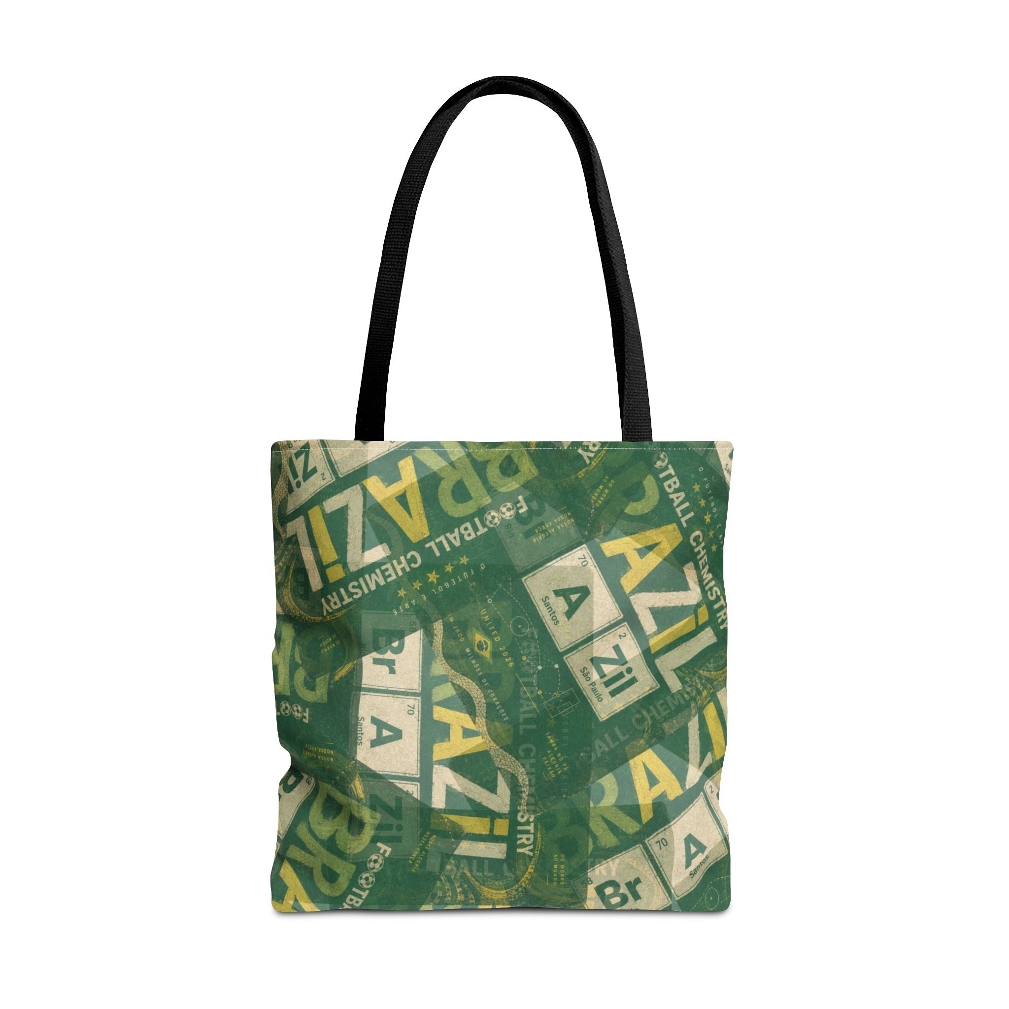 Brazil Football Tote Bag | Green, gold, and chemistry.