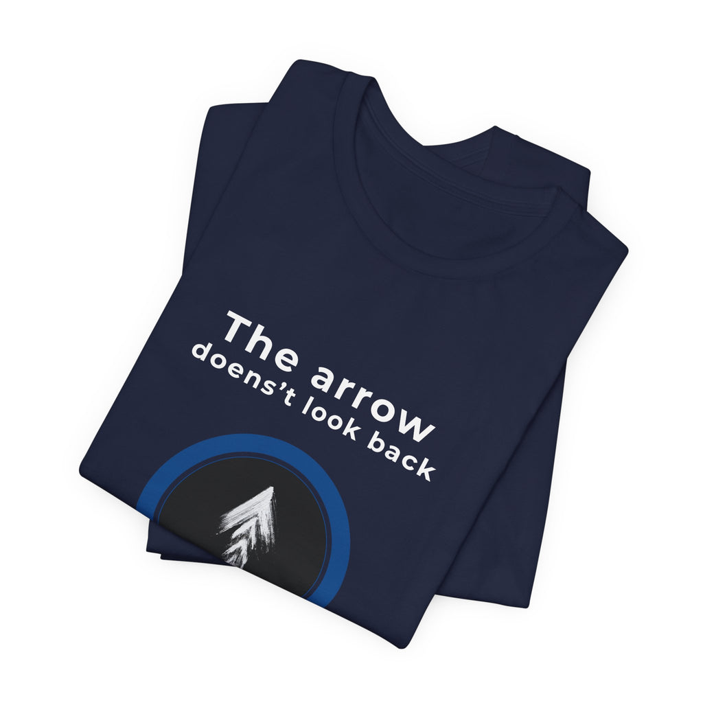 The Arrow Doesn't Look Back | Men's Motivational Graphic Pine Arrow T-Shirt