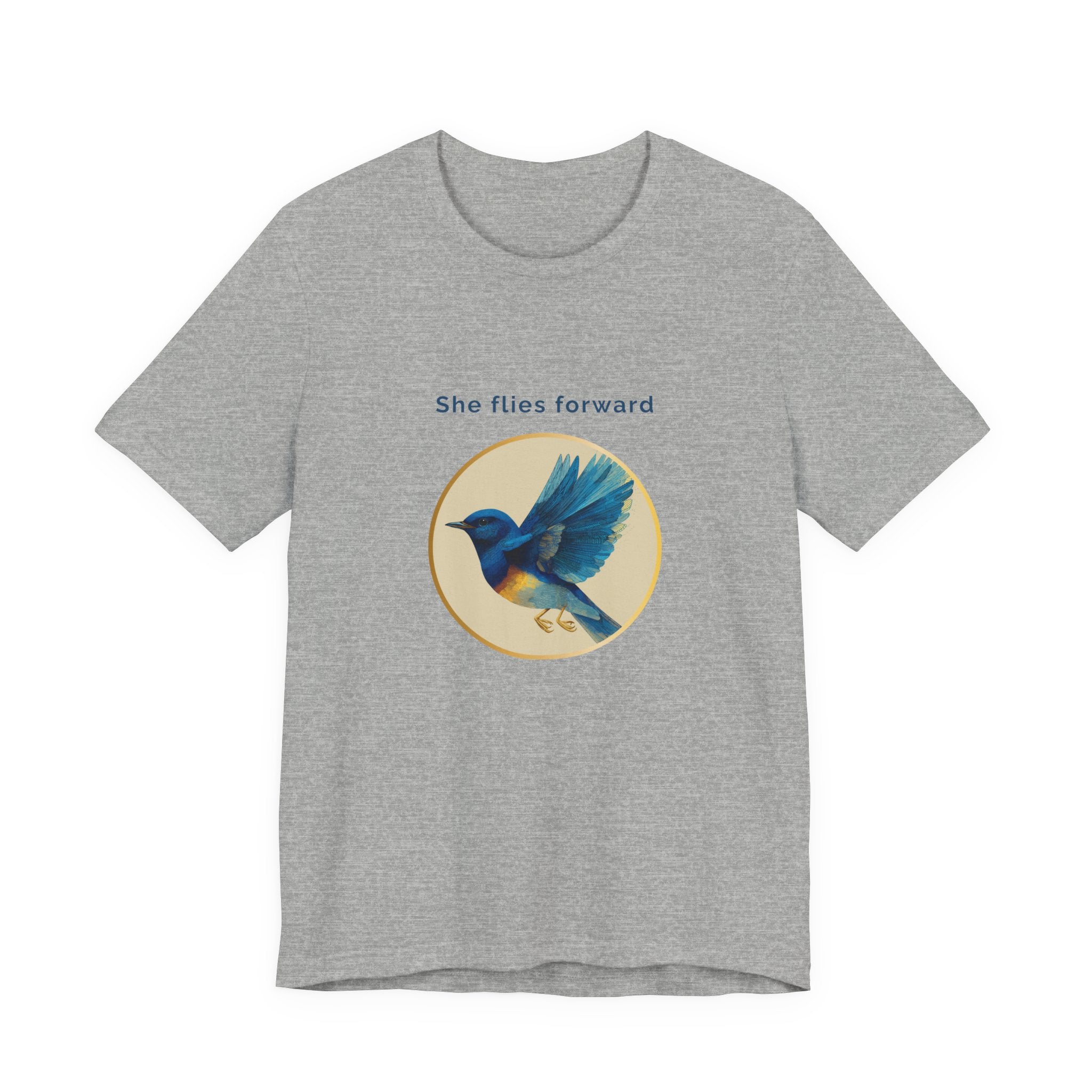 She Flies Forward | Women's Motivational Graphic Deep Horizon T-Shirt