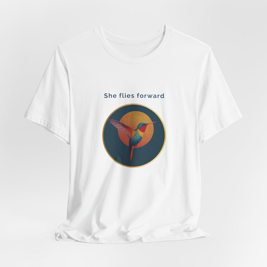 She Flies Forward | Women's Motivational Graphic Solar Flight T-Shirt