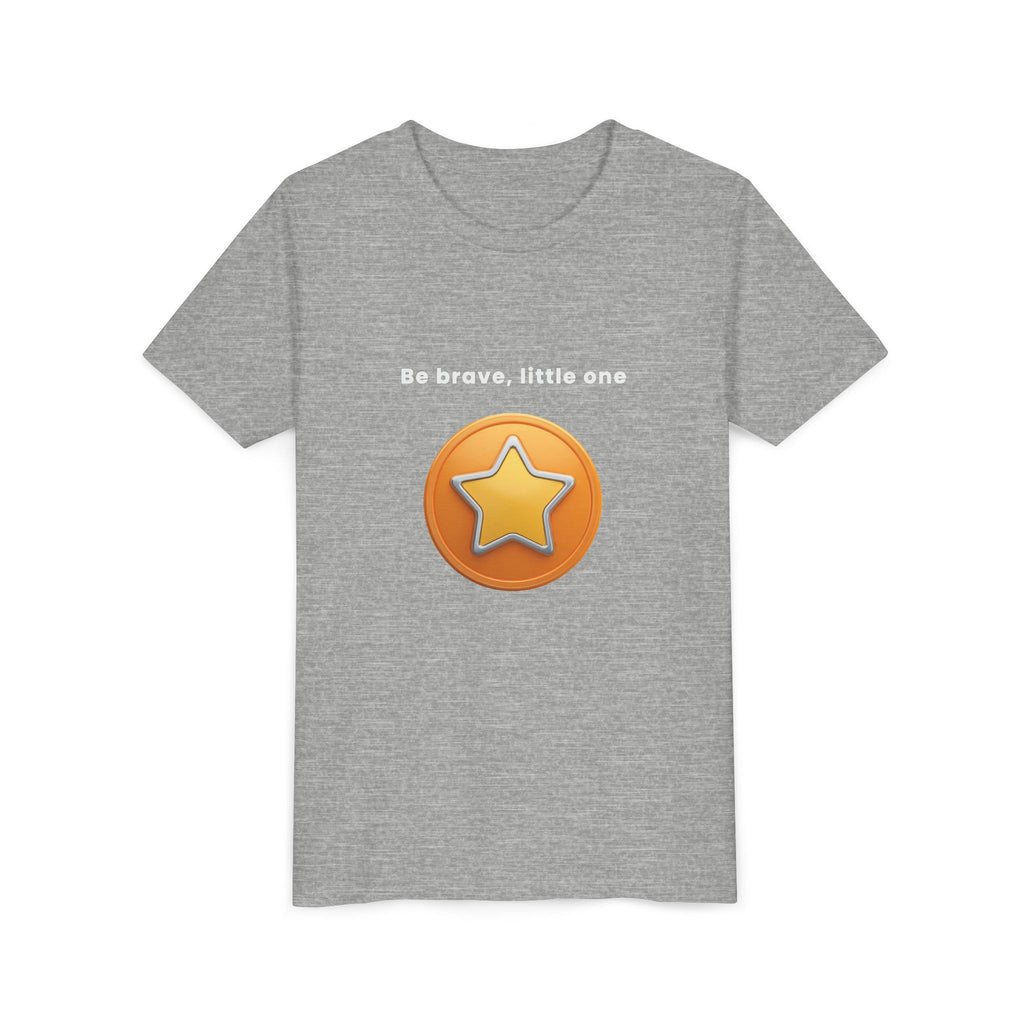 Be Brave Little One | Kids Motivational Graphic Golden Star Badge T-Shirt