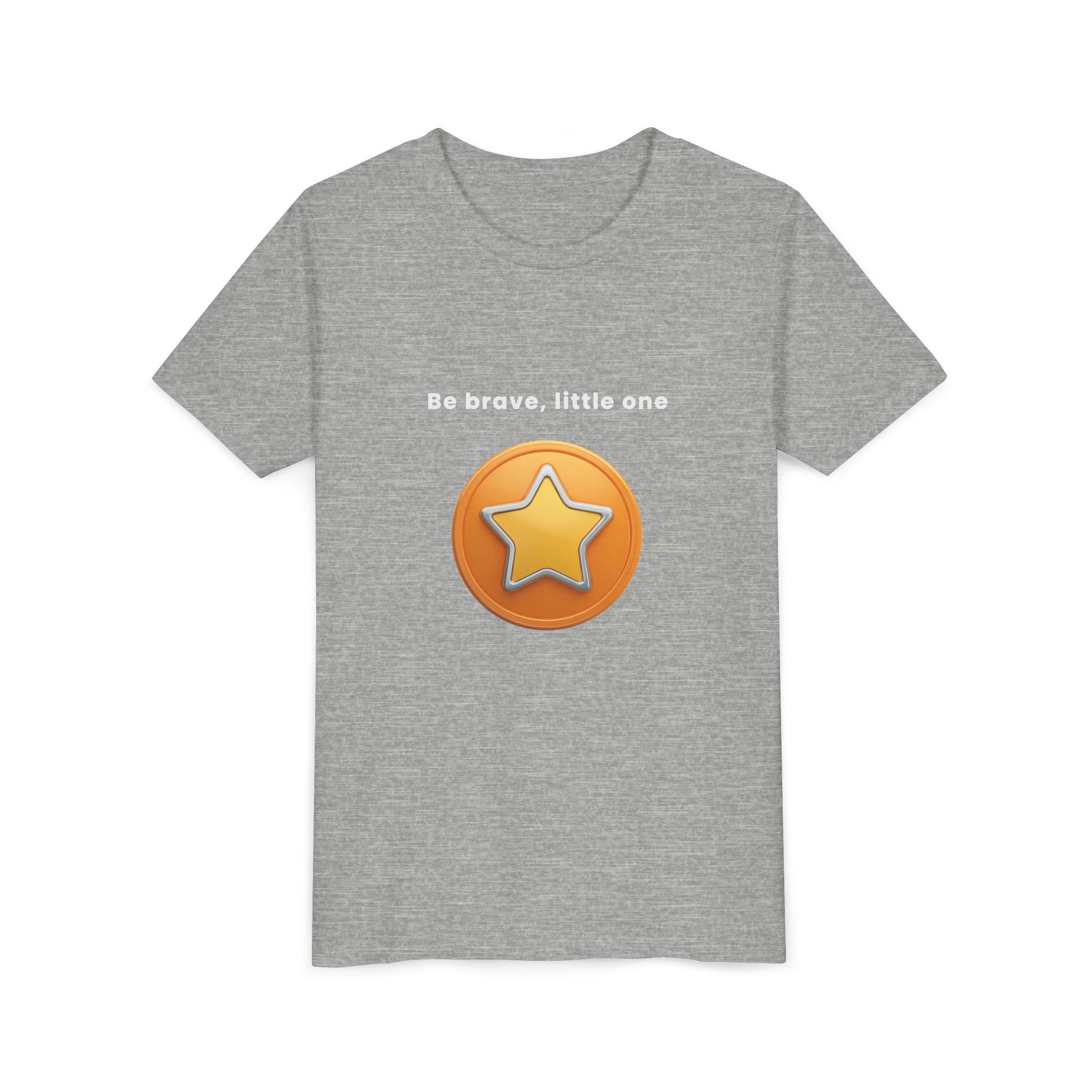 Be Brave Little One | Kids Motivational Graphic Golden Star Badge T-Shirt