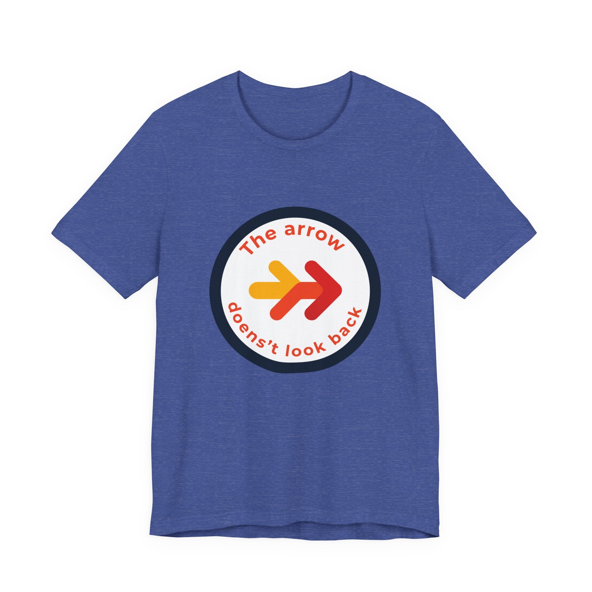 The Arrow Doesn't Look Back | Men's Motivational Graphic Retro Arrow T-Shirt