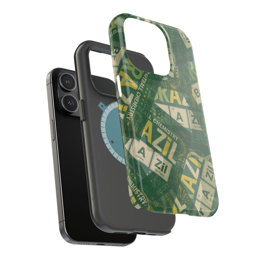 Brazil Football Phone Case | Green, gold, and chemistry.