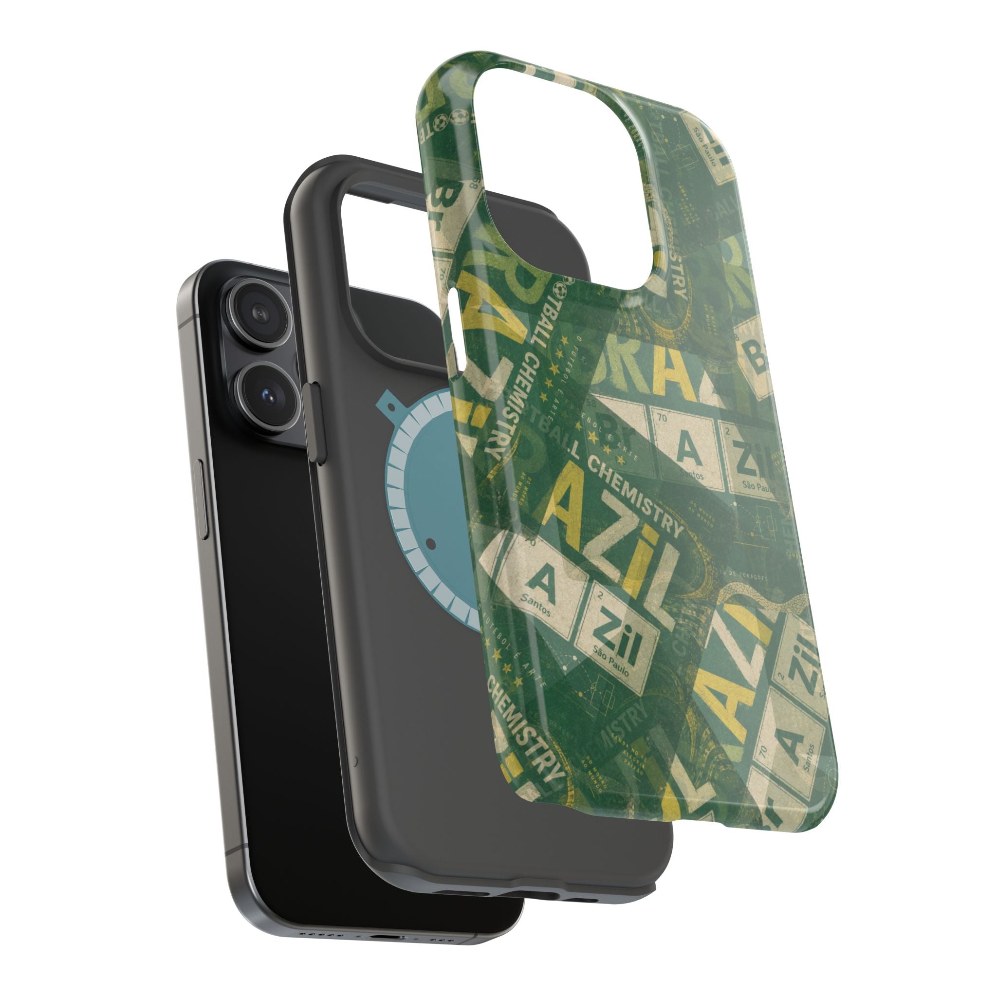 Brazil Football Phone Case | Green, gold, and chemistry.