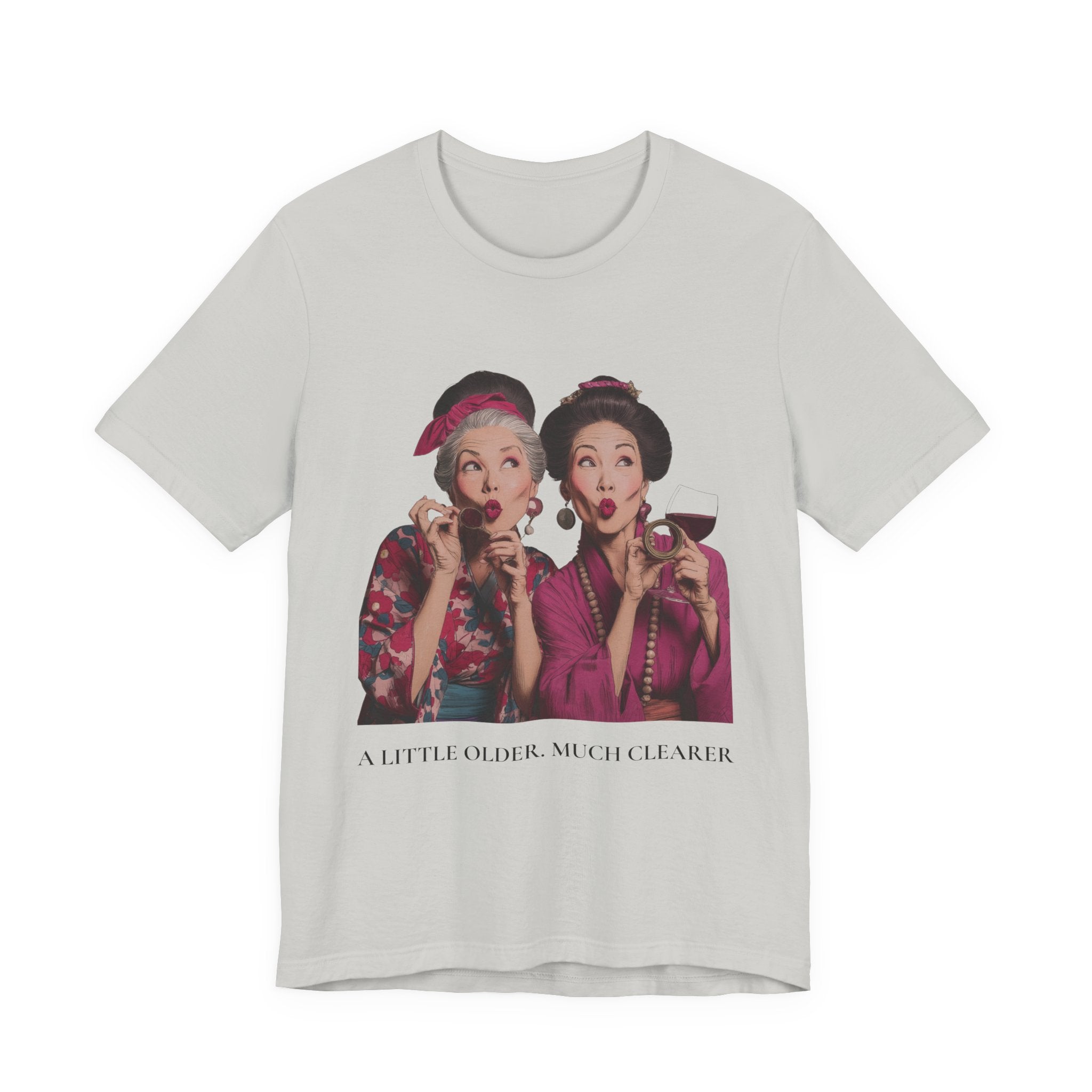 A Little Older Much Clearer | Women's Motivational Graphic Retro Woman Cocktail T-Shirt