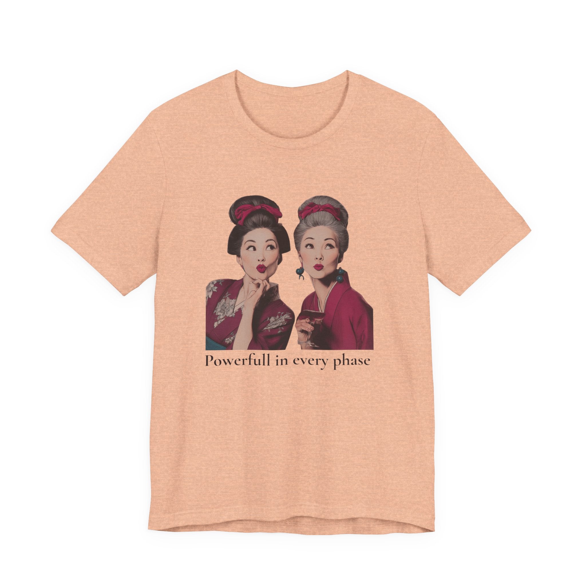 Powerful in Every Phase | Women's Motivational Graphic Vintage Women T-Shirt