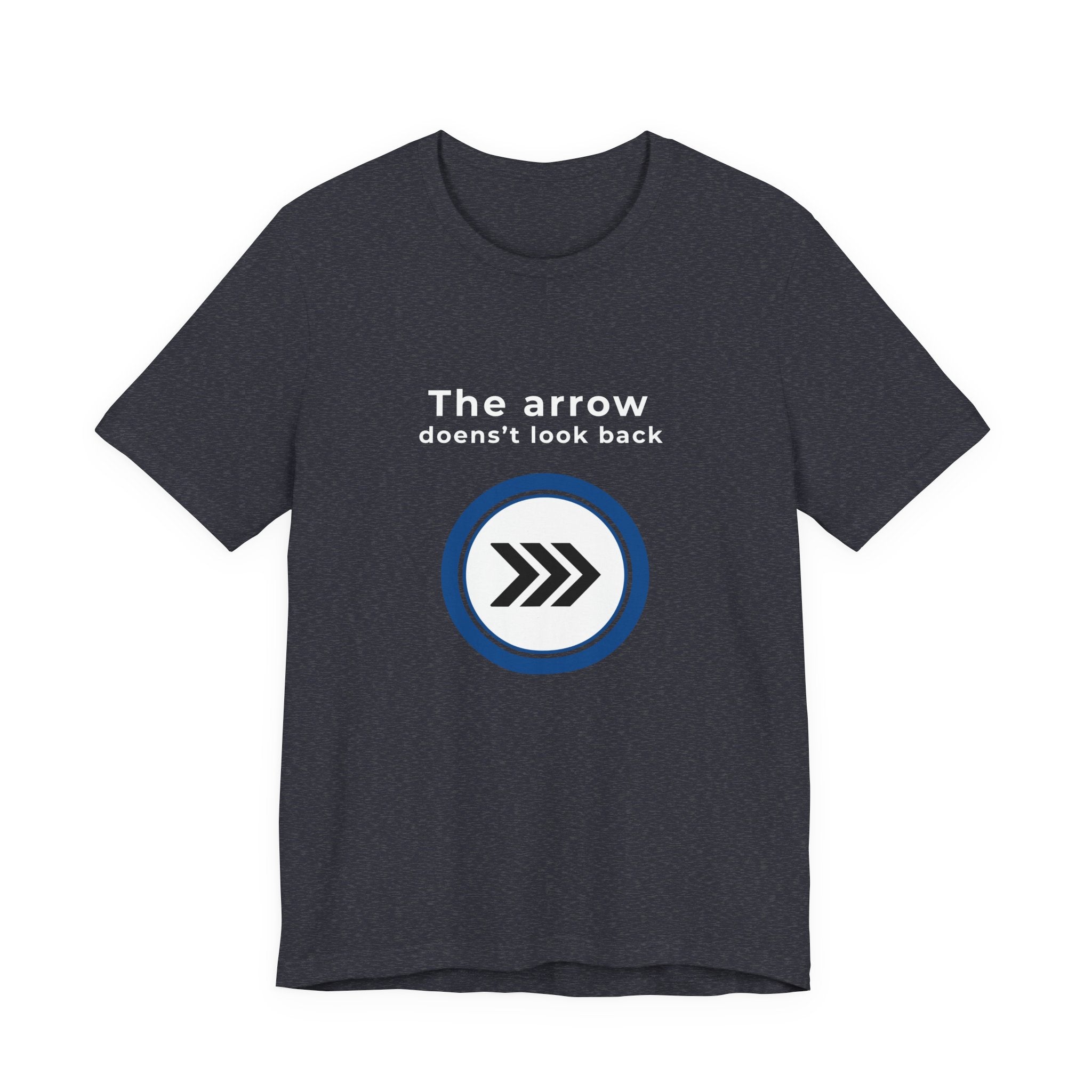 Arrow Circle Graphic Tee — Minimalist Directional Logo T-Shirt
