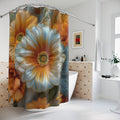 Thread Garden Shower Curtain - 3D Embroidery-Style Botanical Shower Curtain motivational design