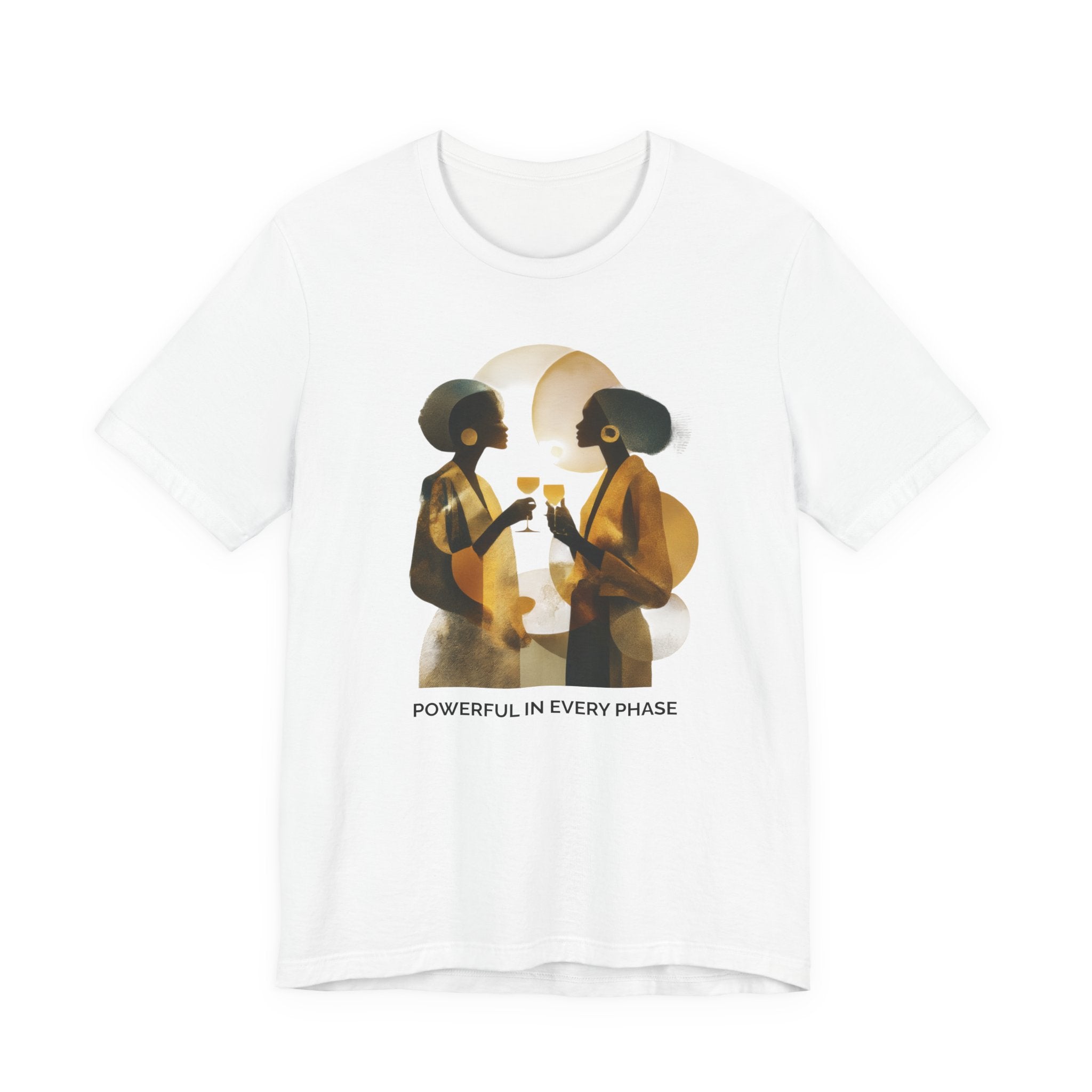 Powerful in Every Phase | Women's Motivational Graphic Vintage Women T-Shirt