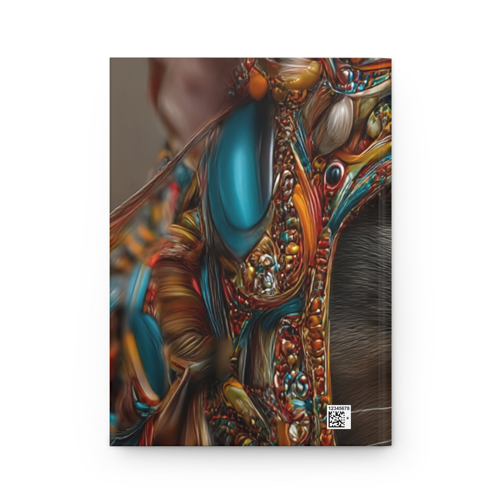 Ornate Cat Hardcover Journal | 3D Jewel Crowned Cat