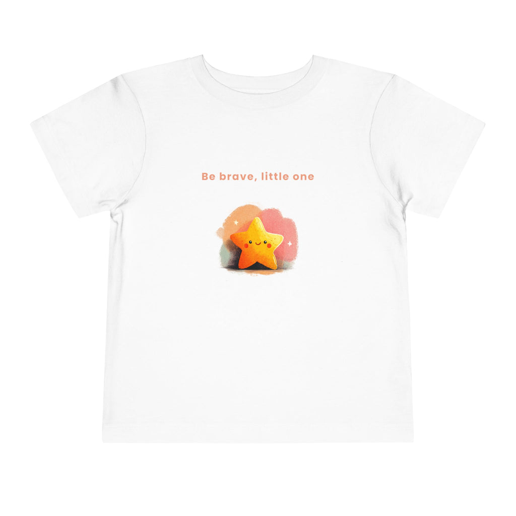 Be Brave Little One | Toddler Motivational Graphic Soft Smile Star T-Shirt