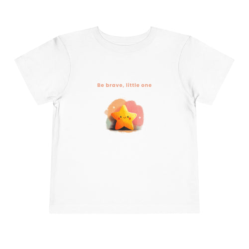 Be Brave Little One | Toddler Motivational Graphic Soft Smile Star T-Shirt