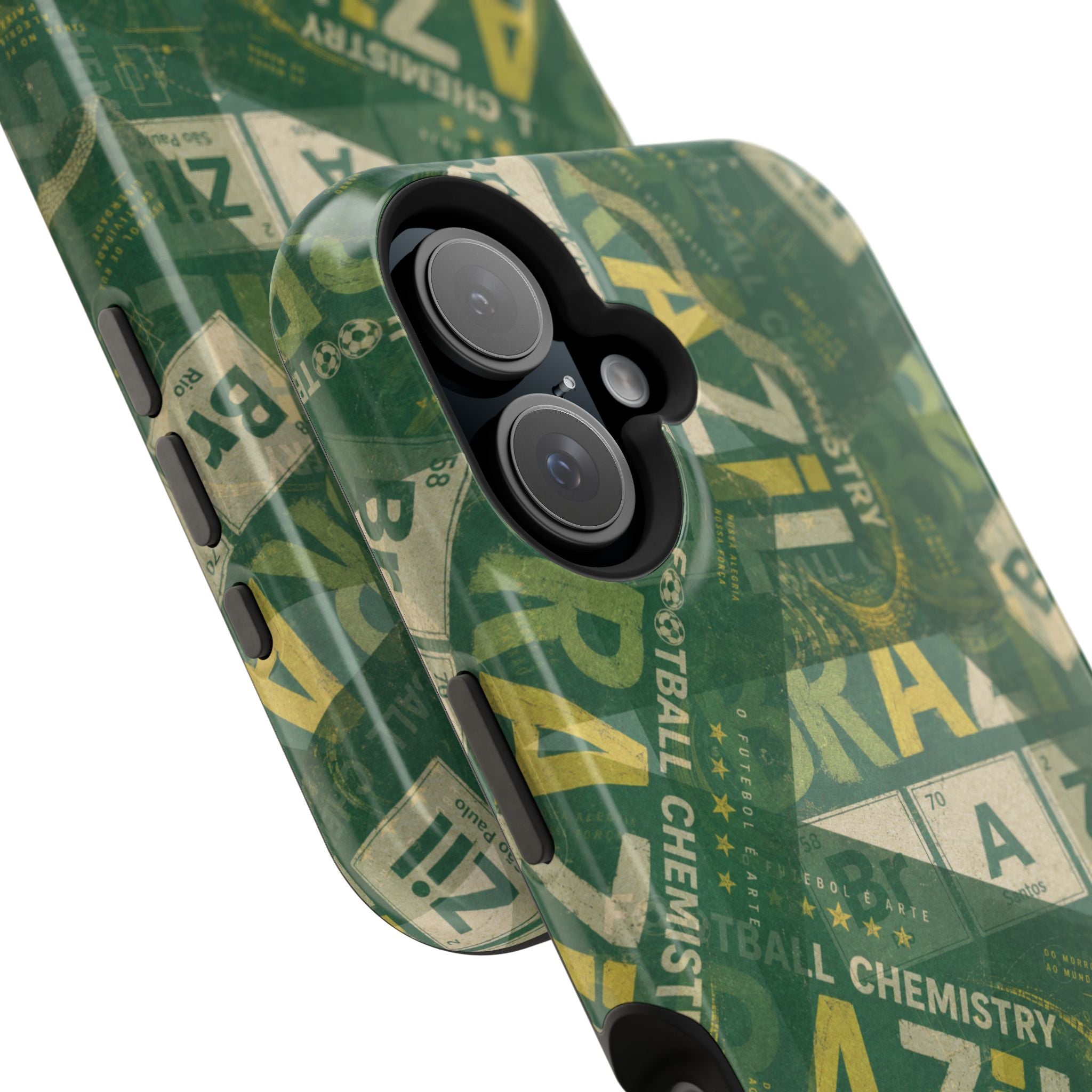 Brazil Football Phone Case | Green, gold, and chemistry.