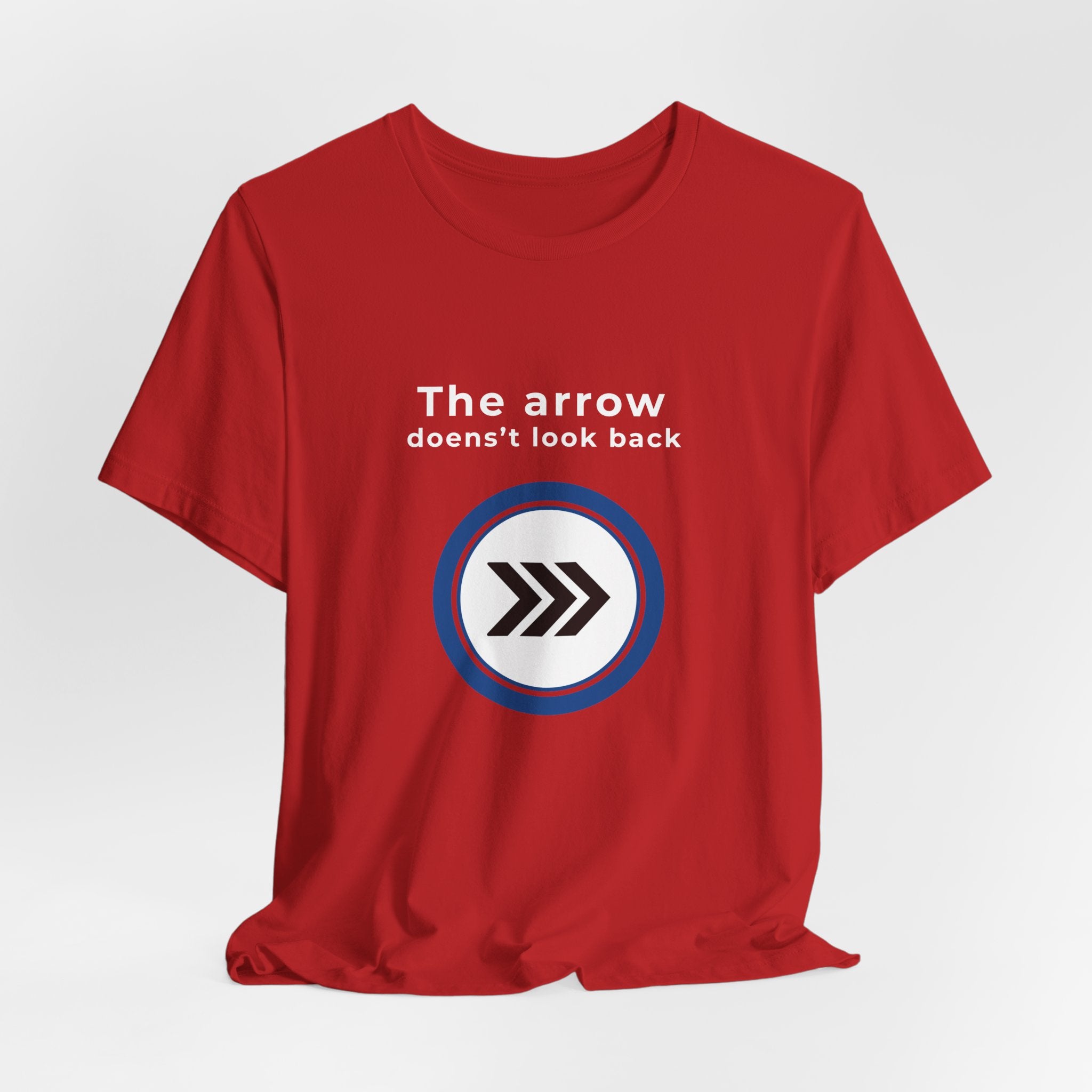 Arrow Circle Graphic Tee — Minimalist Directional Logo T-Shirt