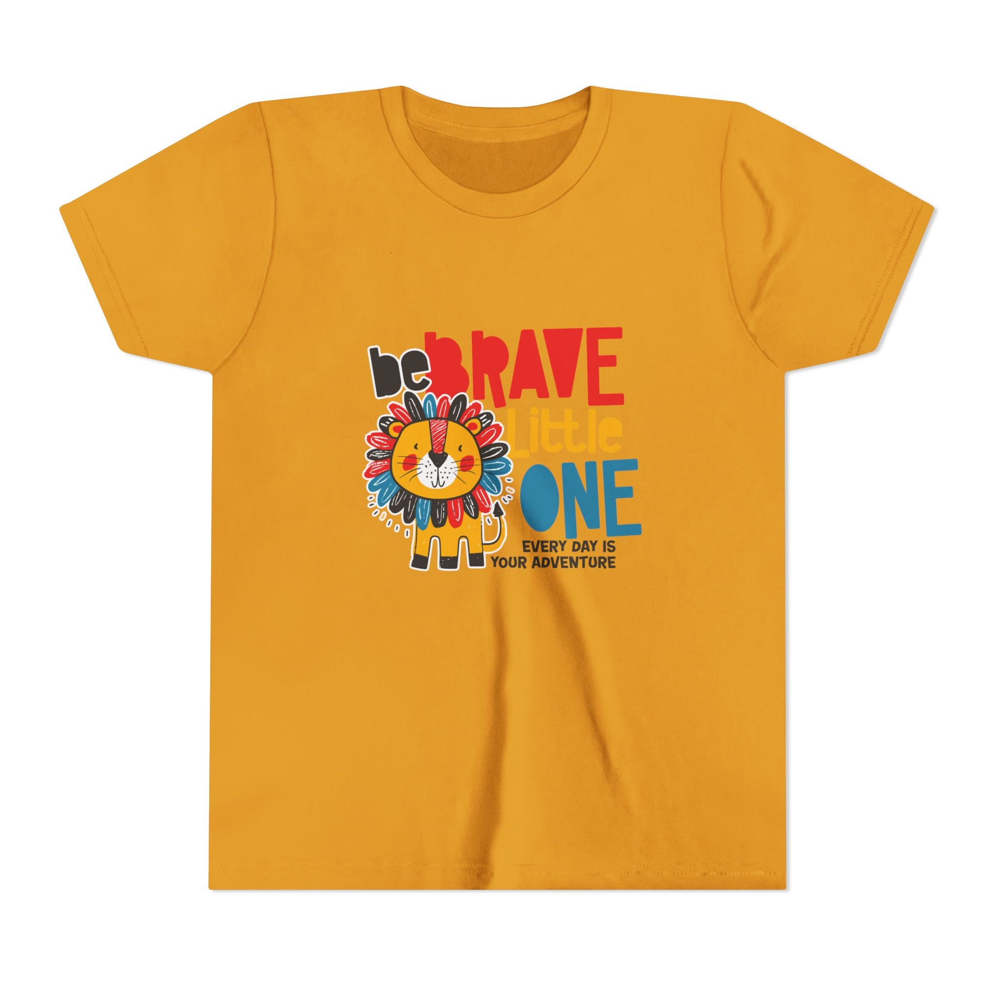 Be Brave Little One | Kids Motivational Graphic Cute Colourful Lion T-Shirt