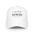 White baseball cap with "FOOTBALL CHEMISTRY" and "Ca Na Da" graphic.