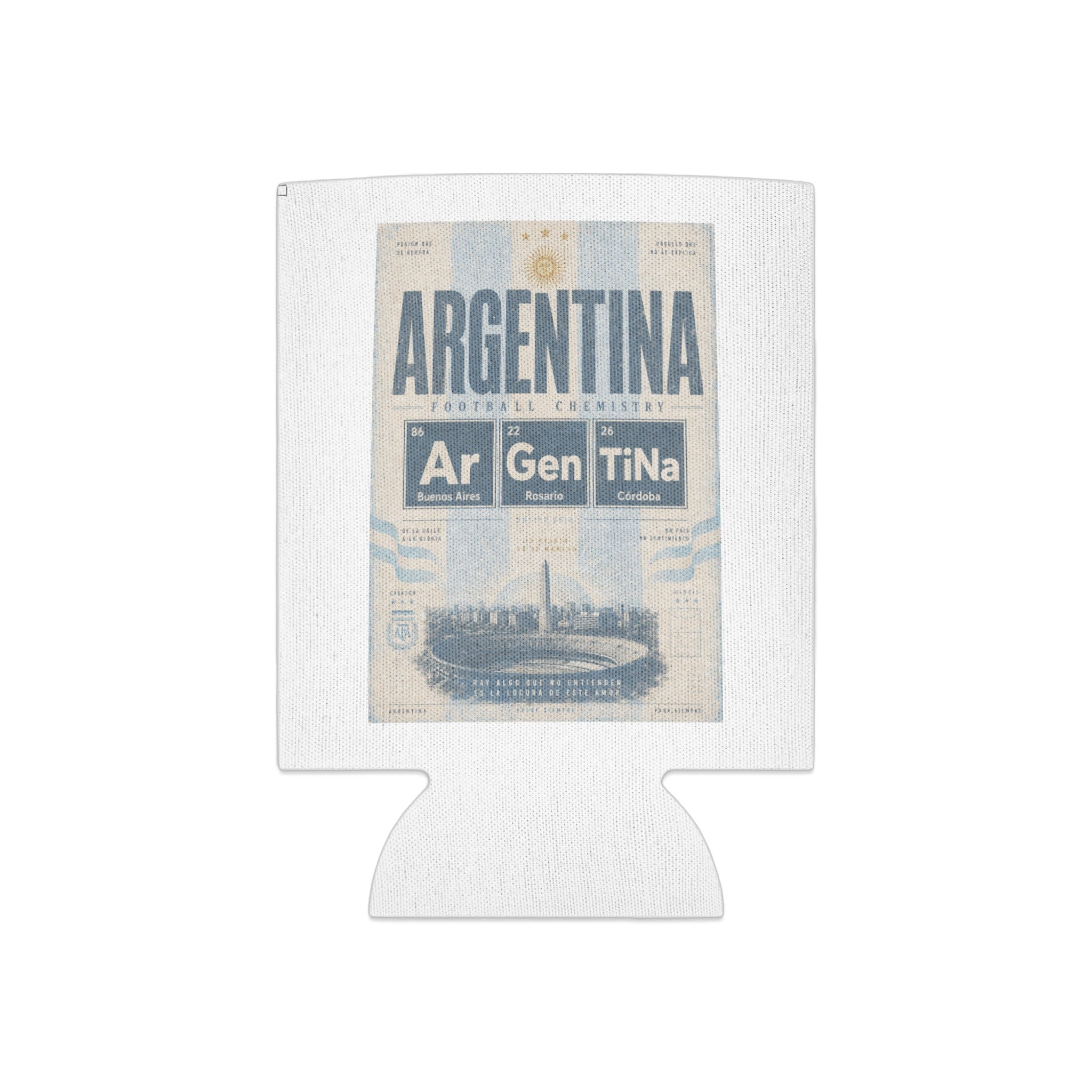 Argentina football chemistry design with periodic table elements.