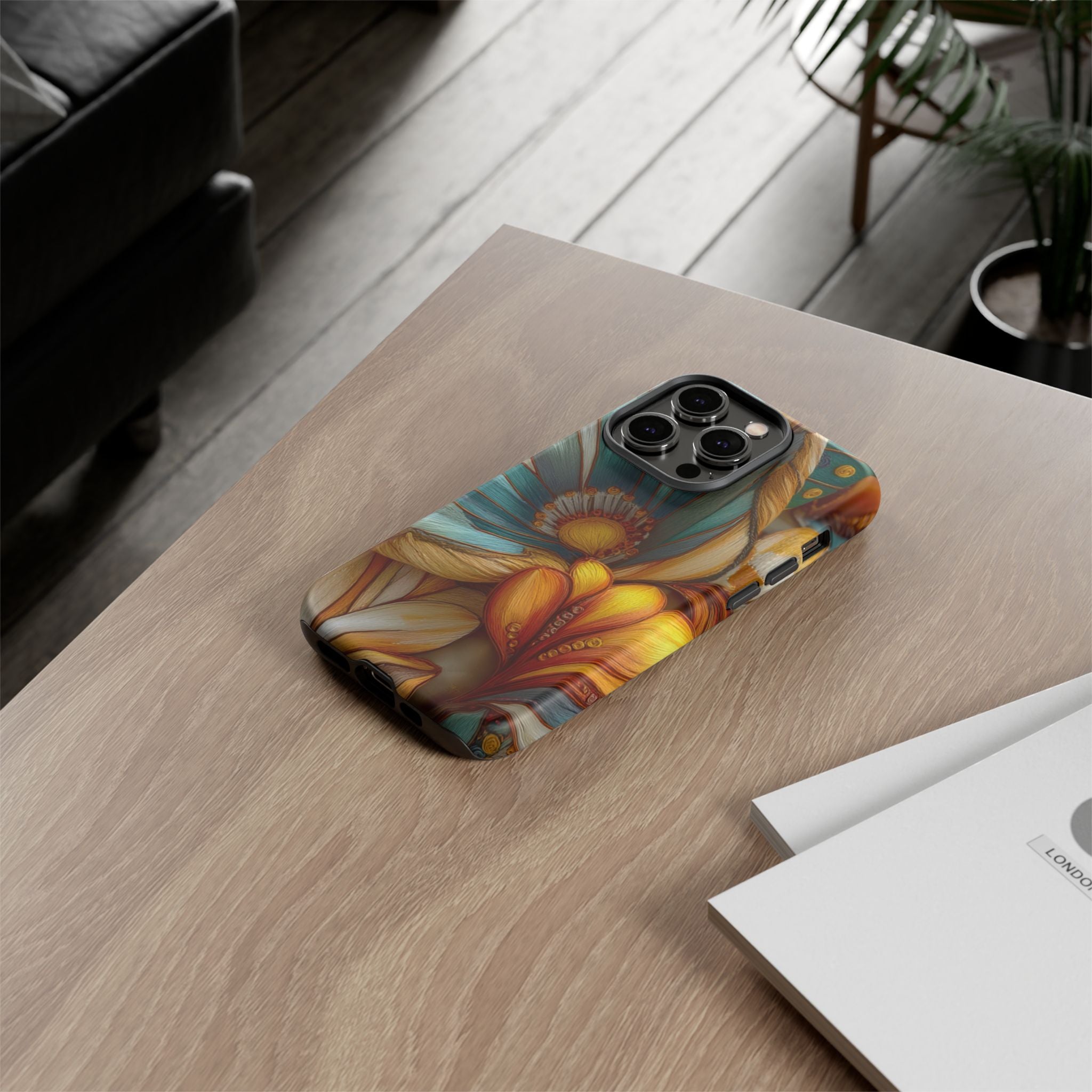 Sculpted Bloom Phone Case | 3D Embroidery style Botanical