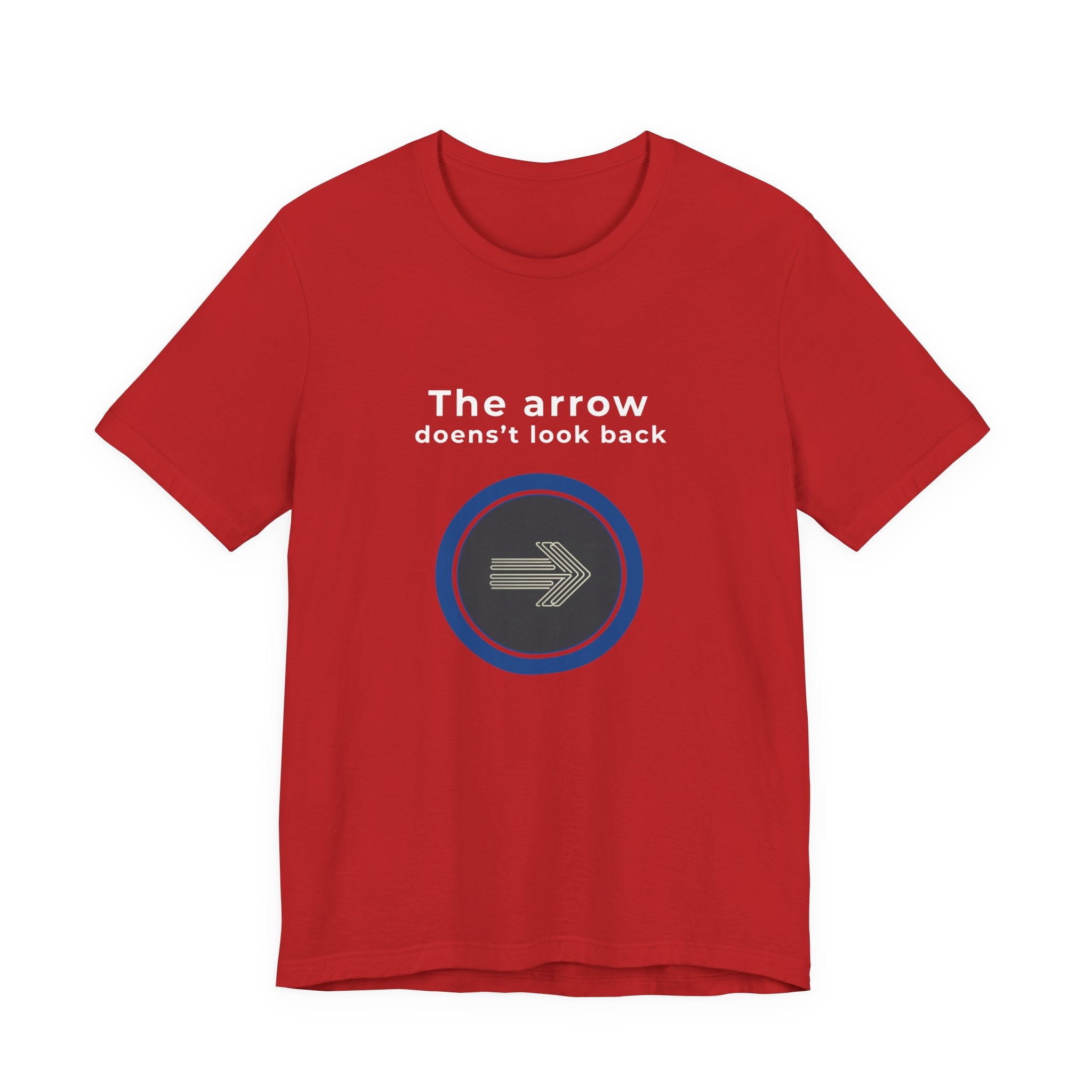 The Arrow Doesn't Look Back | Men's Motivational Graphic Target Arrow T-Shirt