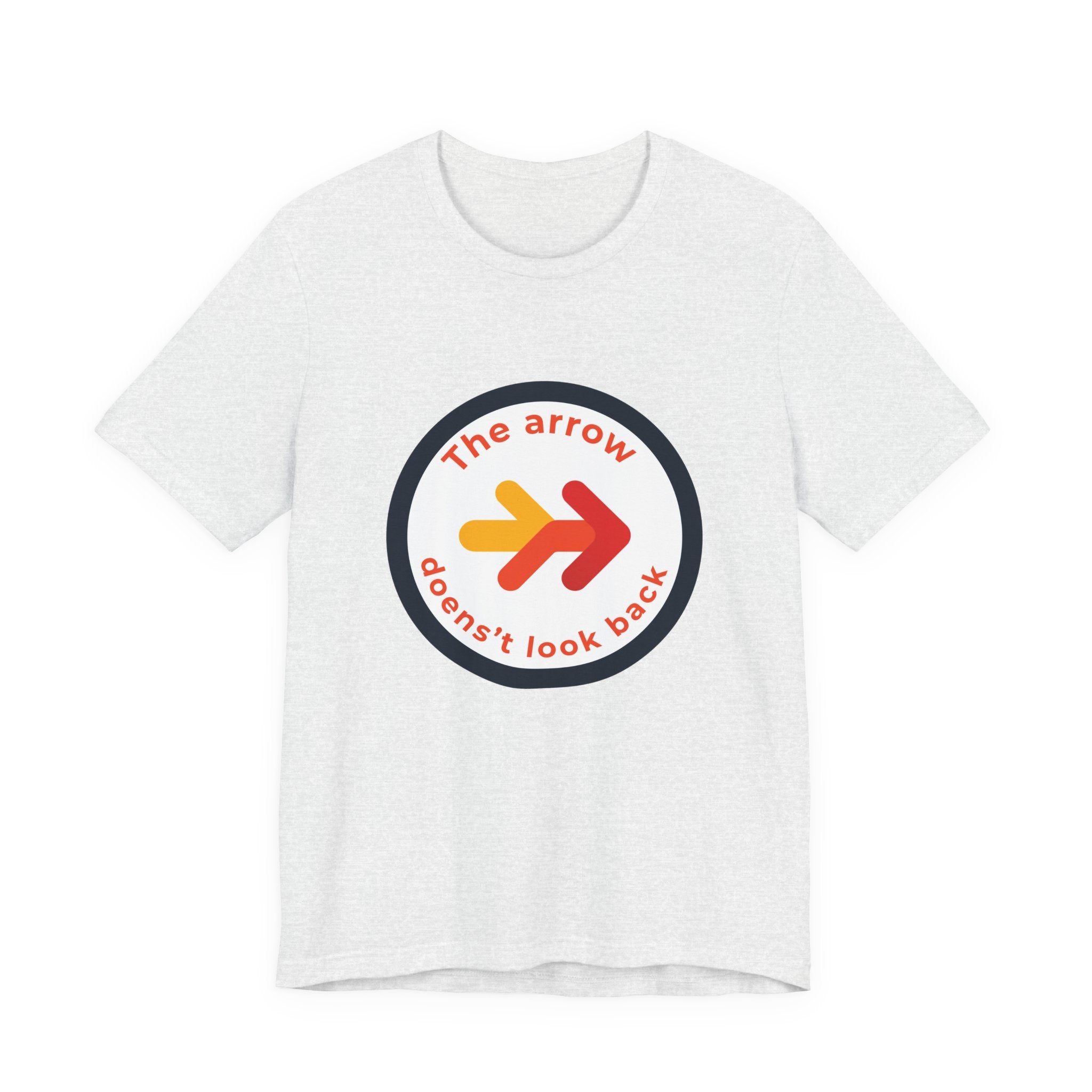 The Arrow Doesn't Look Back | Men's Motivational Graphic Retro Arrow T-Shirt