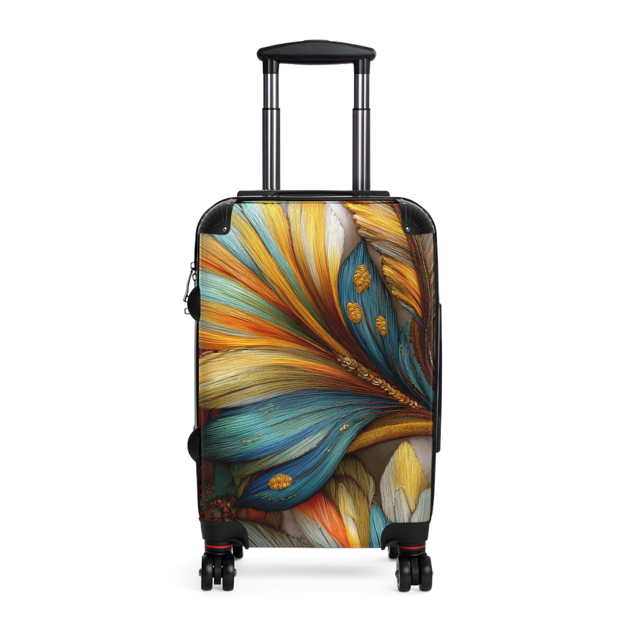 Thread Garden Carry-on Suitcase | 3D Embroidery style Botanical