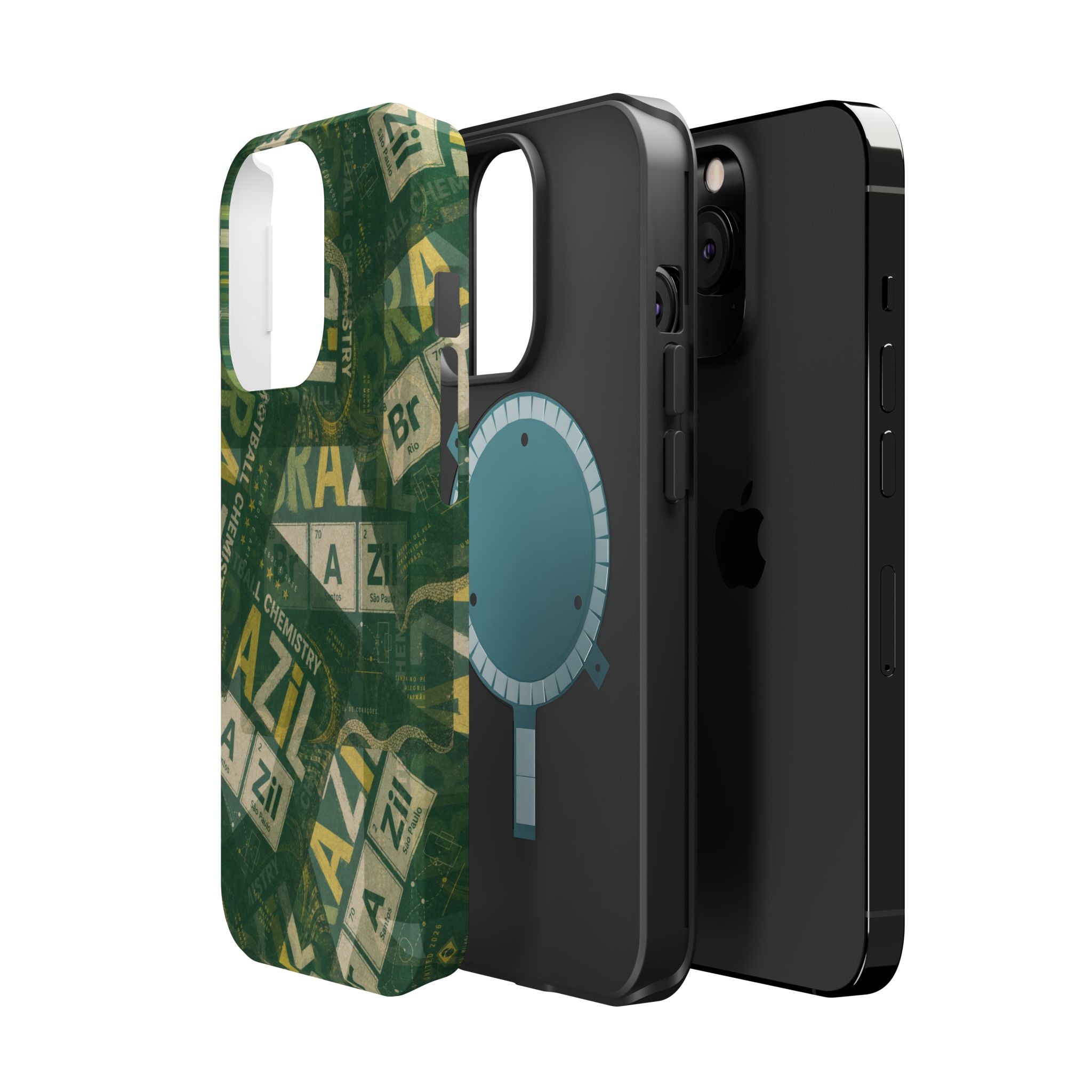 Brazil Football Phone Case | Green, gold, and chemistry.
