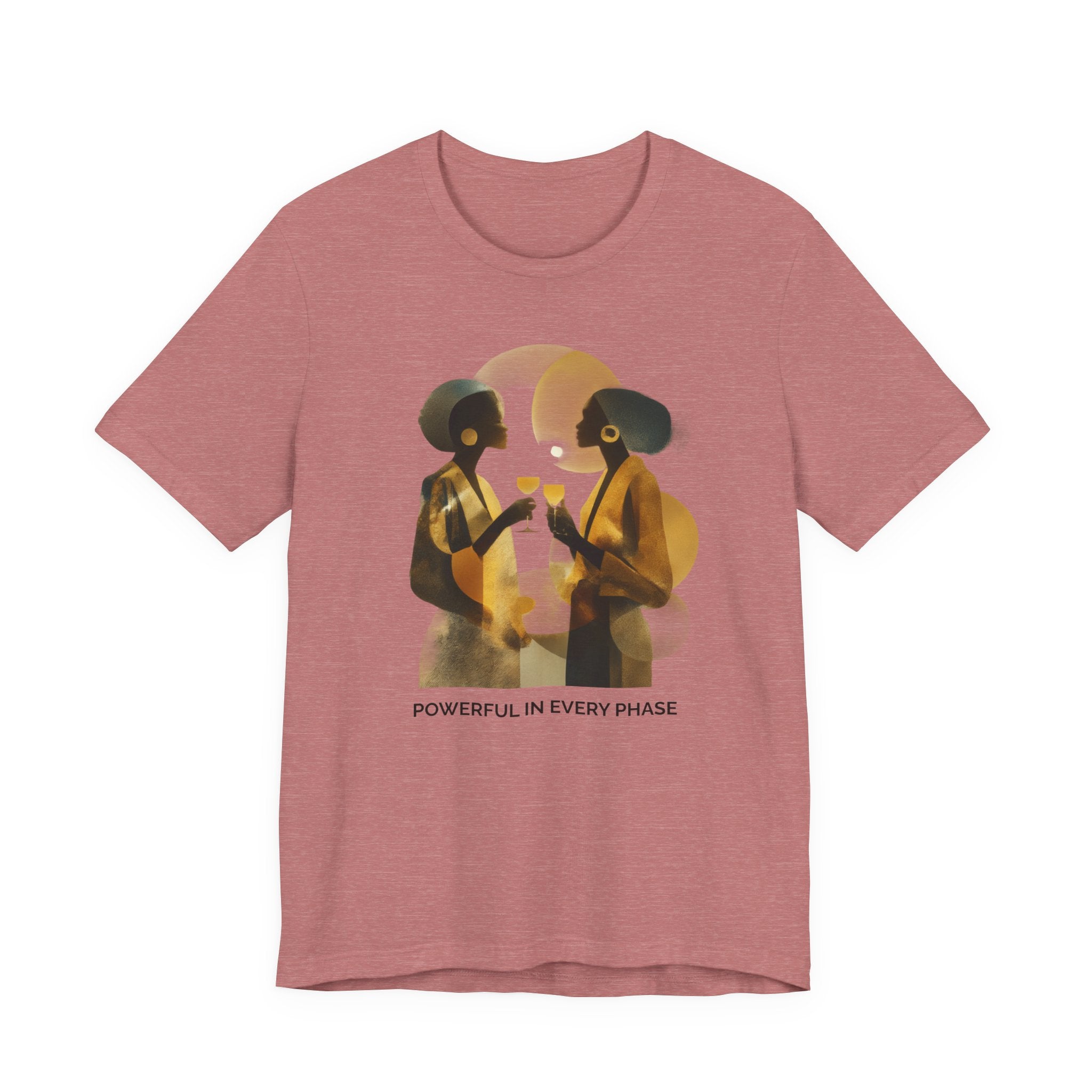 Powerful in Every Phase | Women's Motivational Graphic Vintage Women T-Shirt