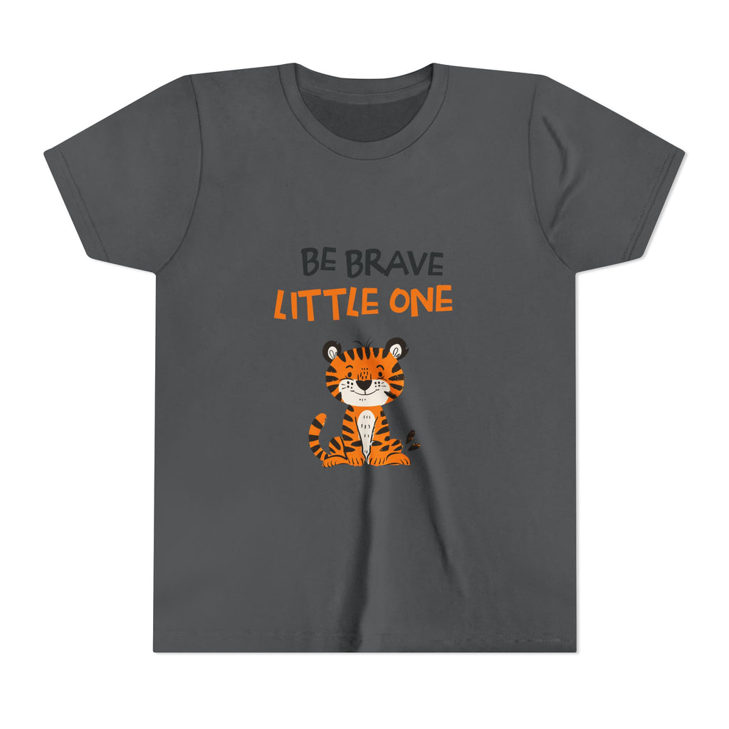 Be Brave Little One | Kids Motivational Graphic Cute Tiger T-Shirt