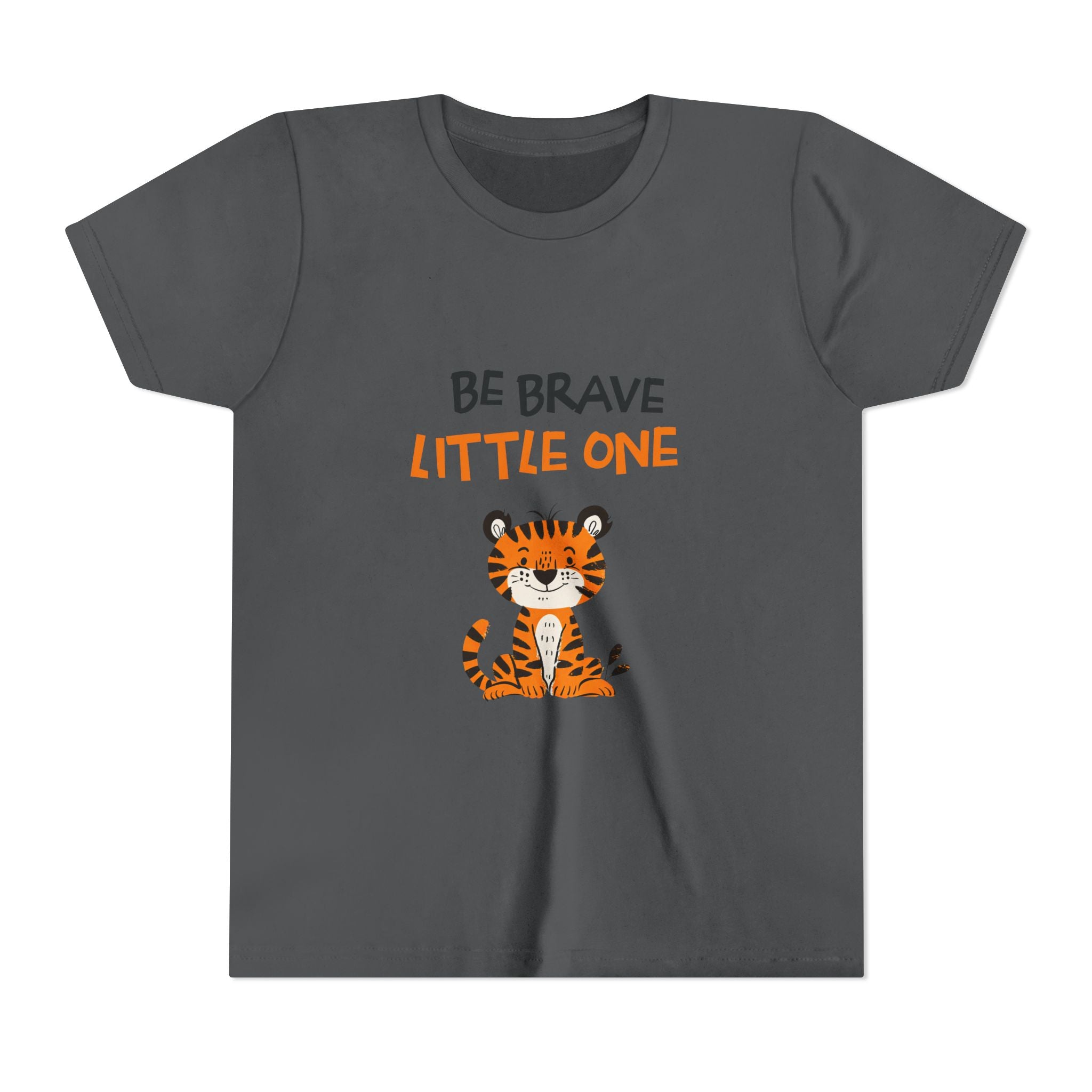 Be Brave Little One | Kids Motivational Graphic Cute Tiger T-Shirt