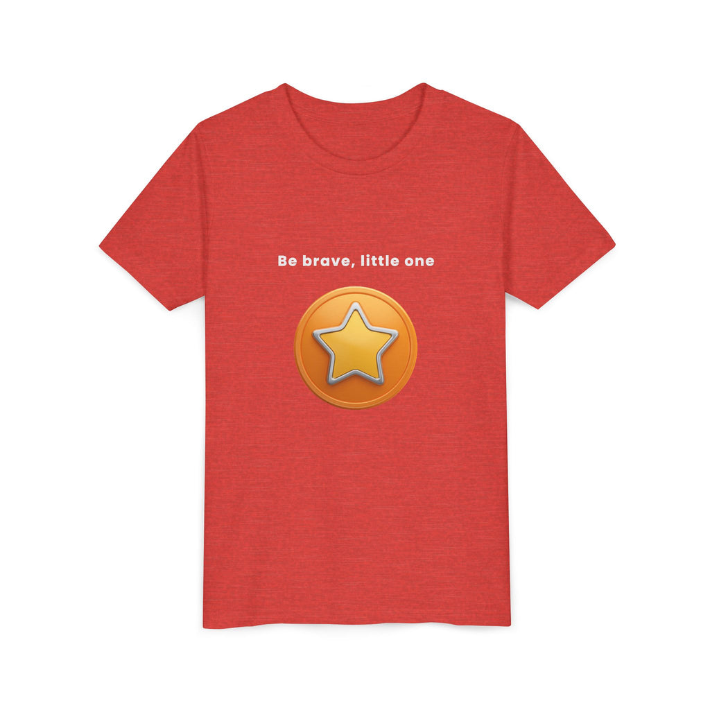 Be Brave Little One | Kids Motivational Graphic Golden Star Badge T-Shirt