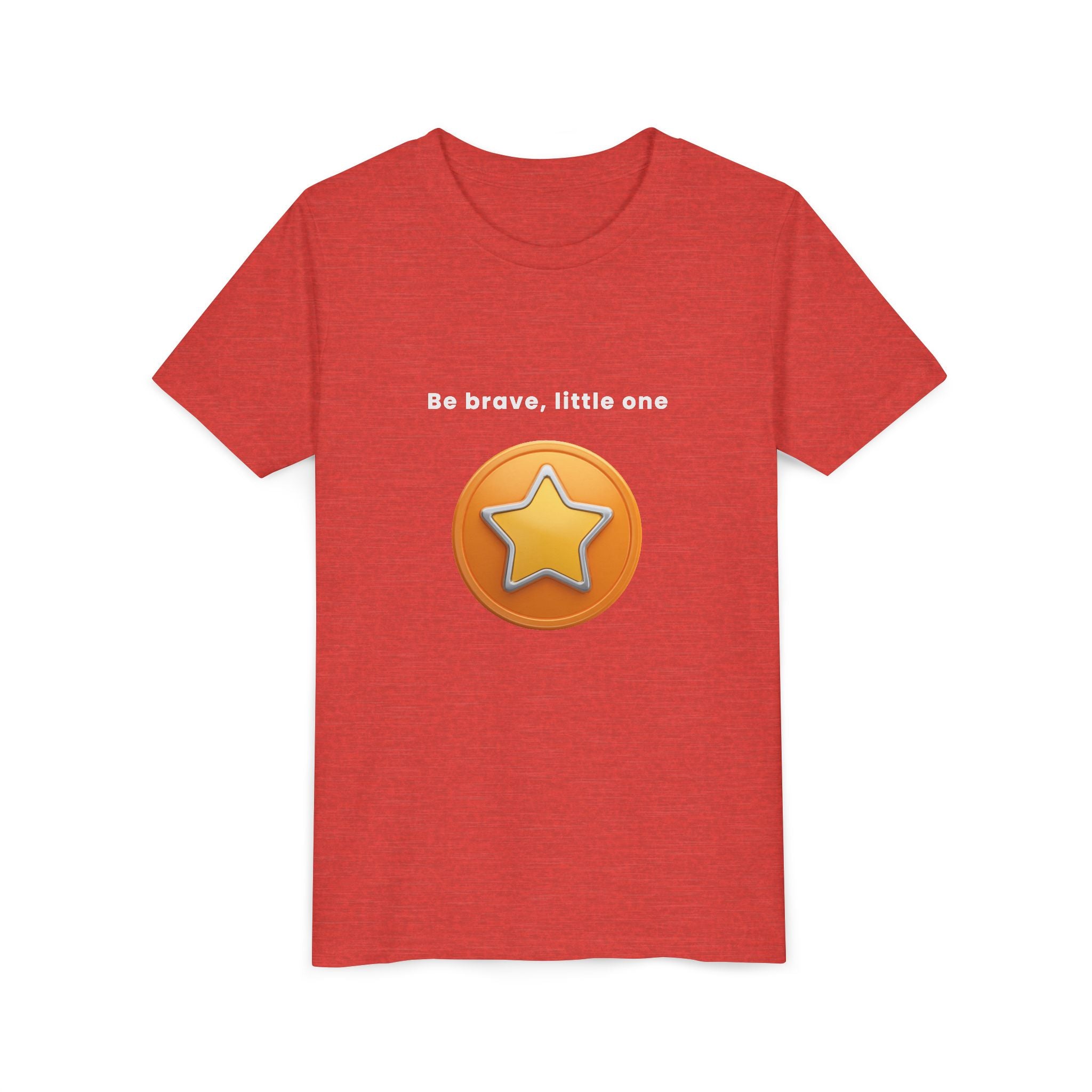 Be Brave Little One | Kids Motivational Graphic Golden Star Badge T-Shirt